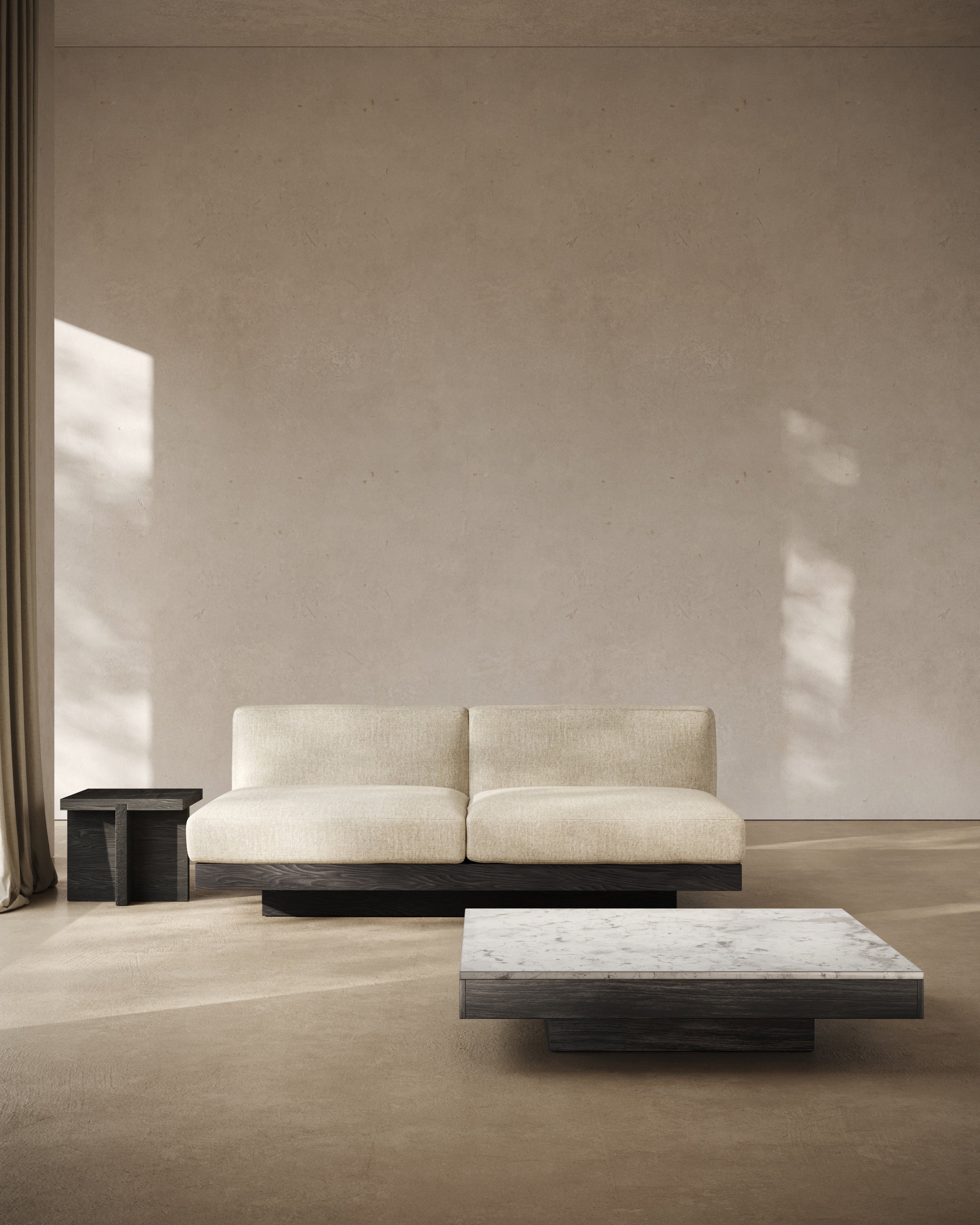 Side Table L Black – White Rudolph