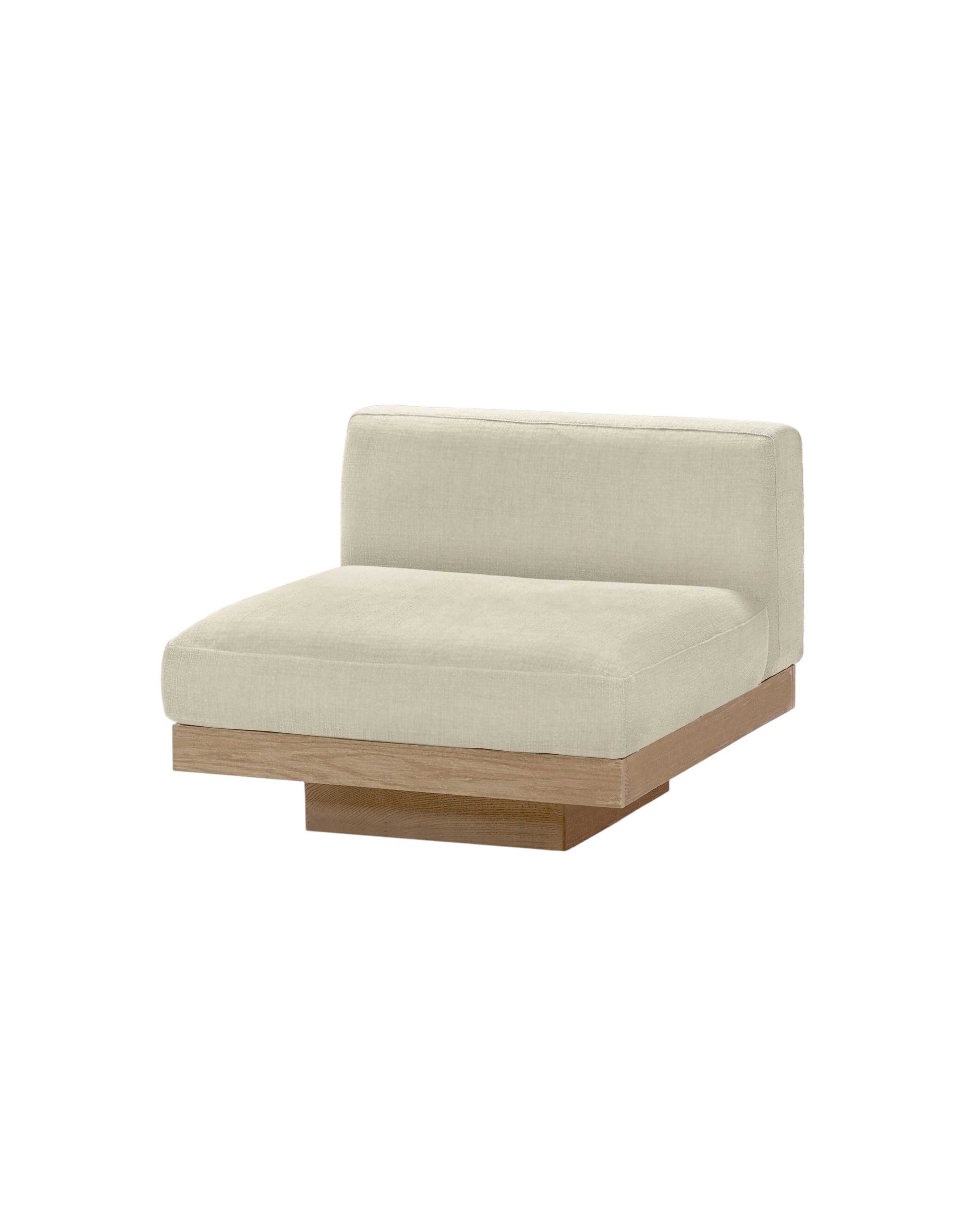 Bench One Seater incl. Cushion Outdoor Chalk Rudolph