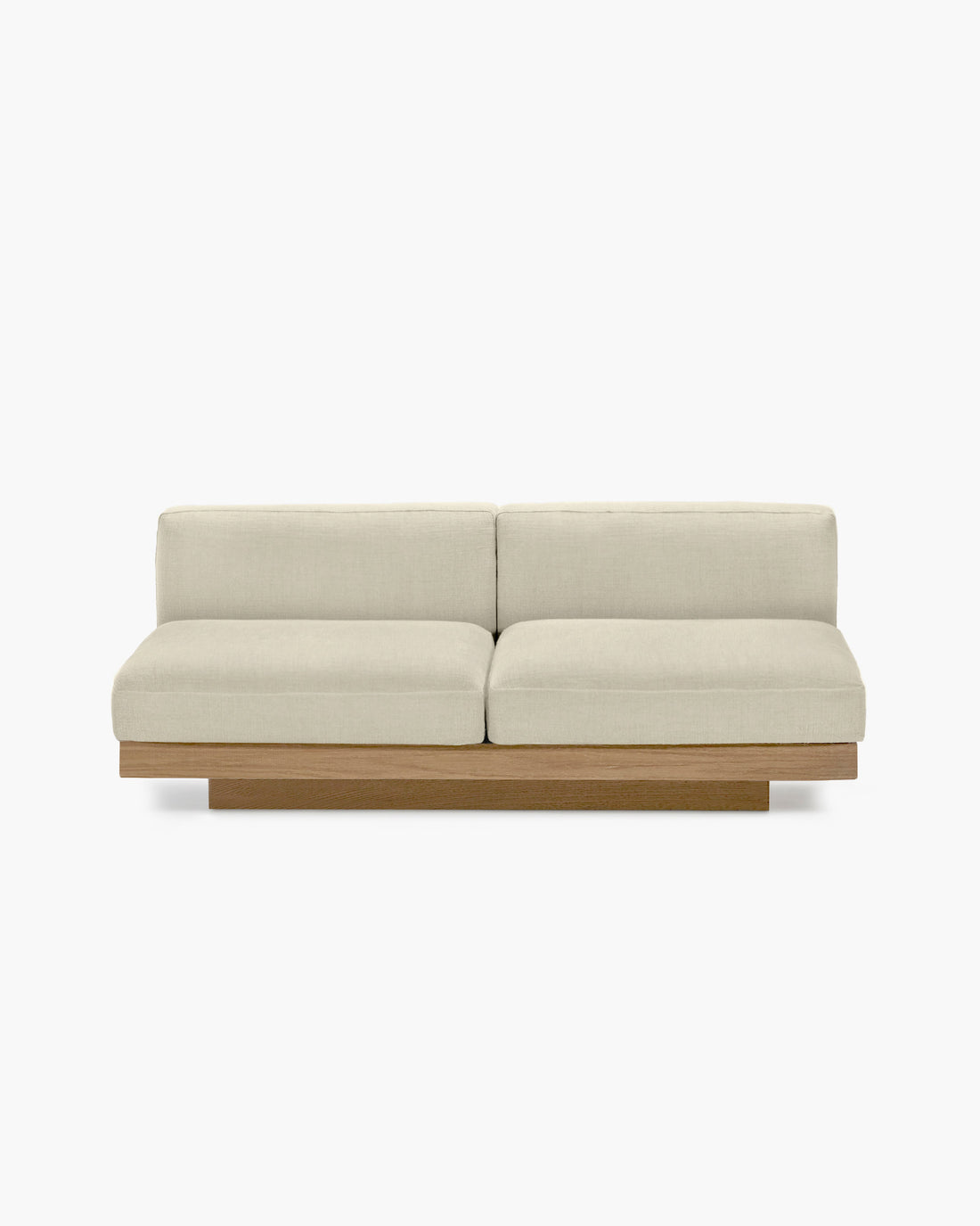 Bench Two Seater incl. Cushion Outdoor Chalk Rudolph