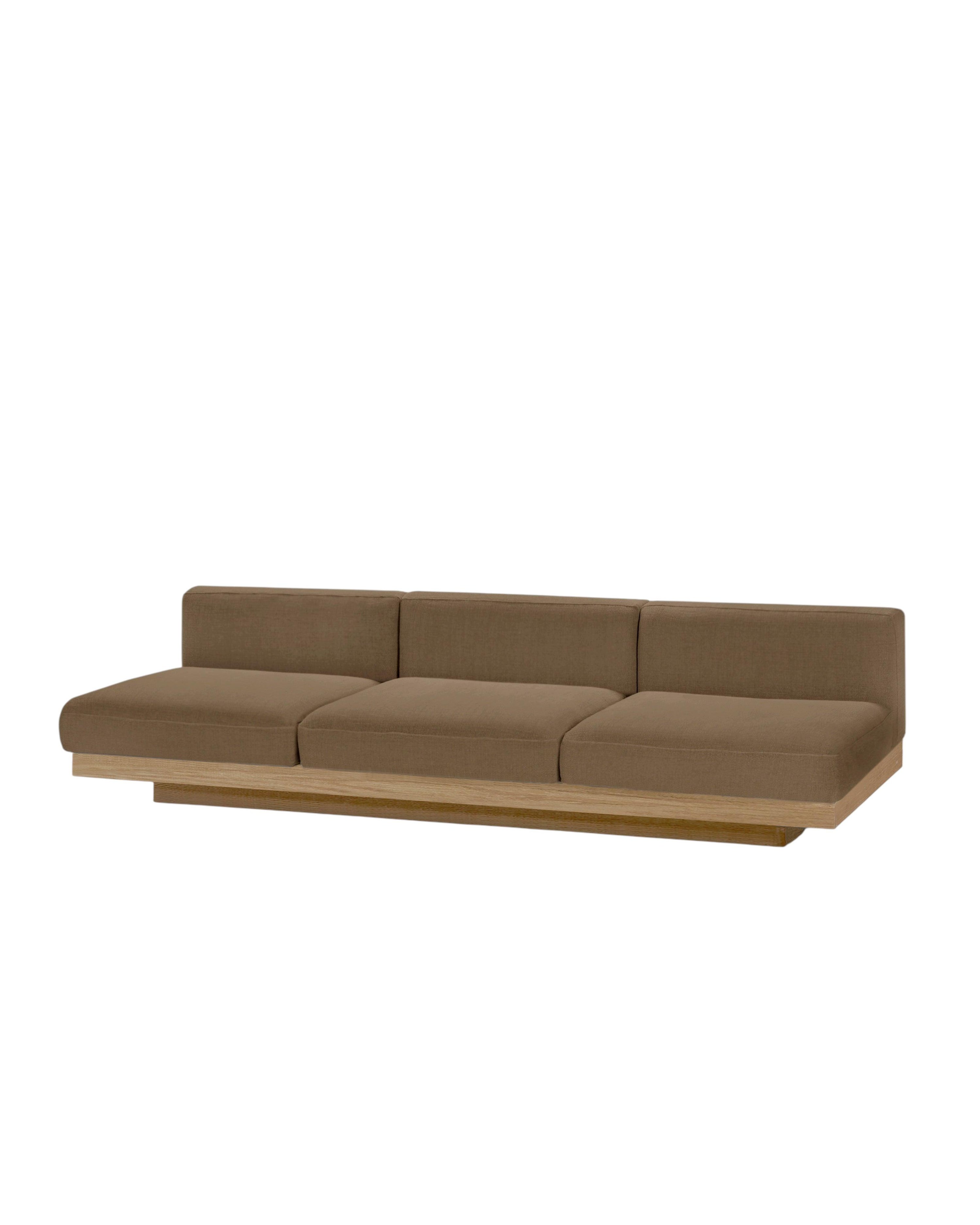 Bench Three Seater incl. Cushion Outdoor Camel Rudolph