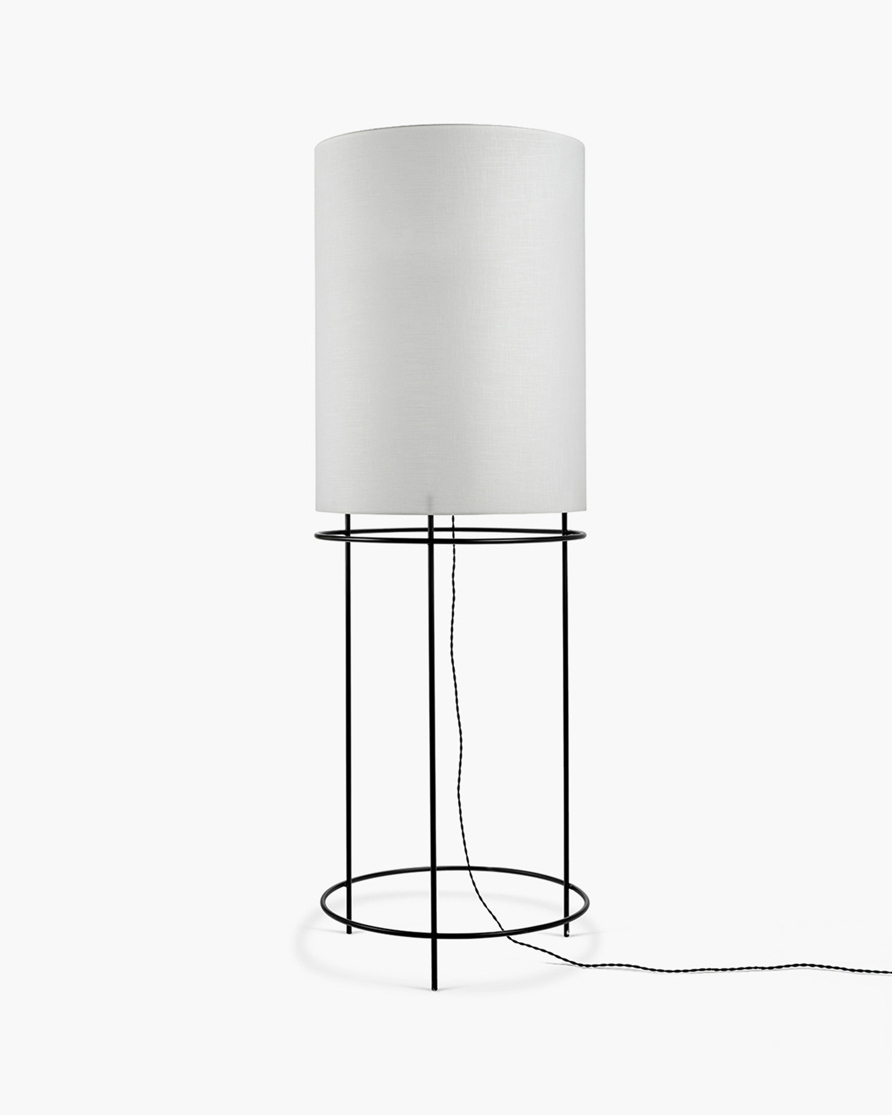 Floor Lamp Cylinder 03 Black – White
