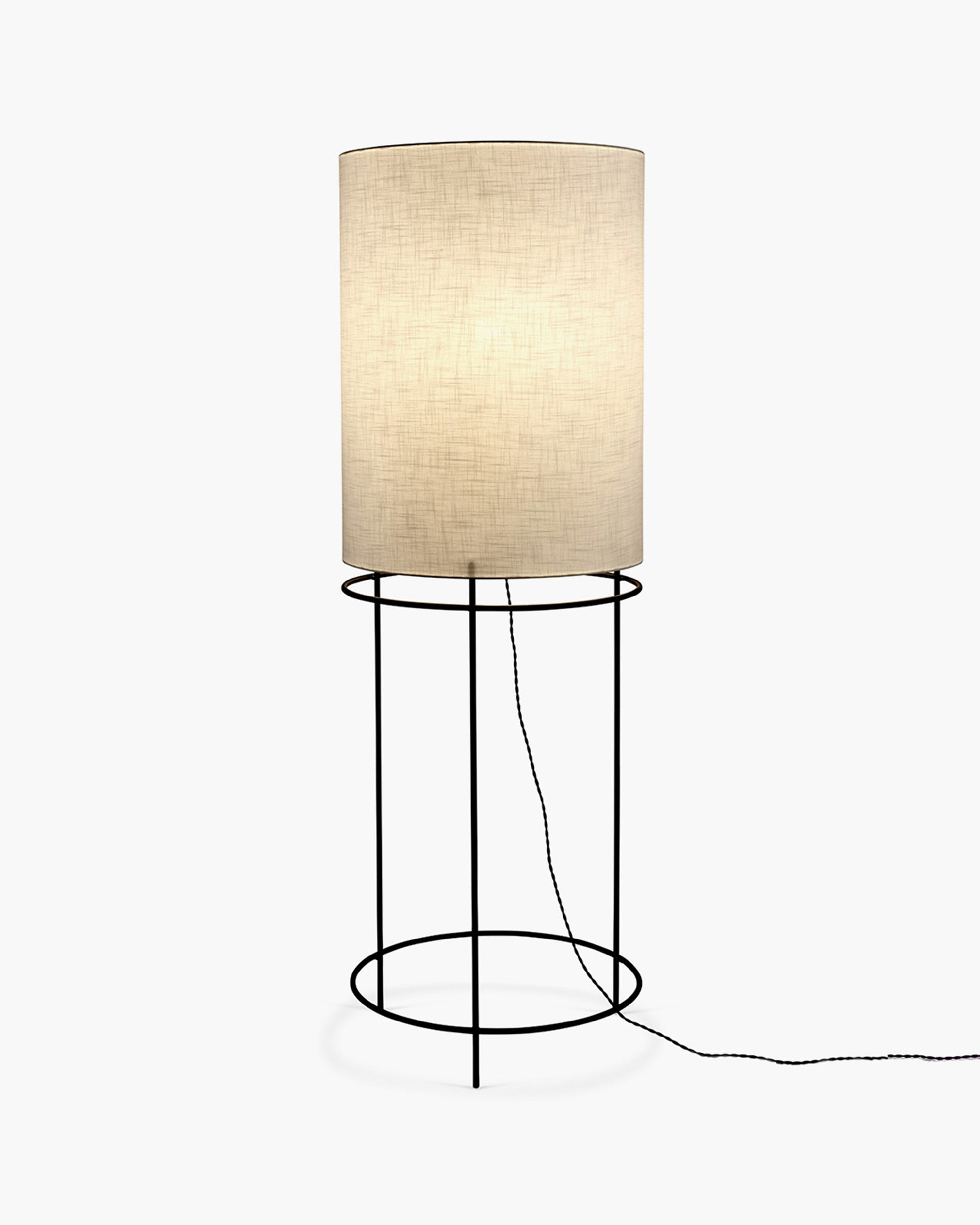 Floor Lamp Cylinder 03 Black – White