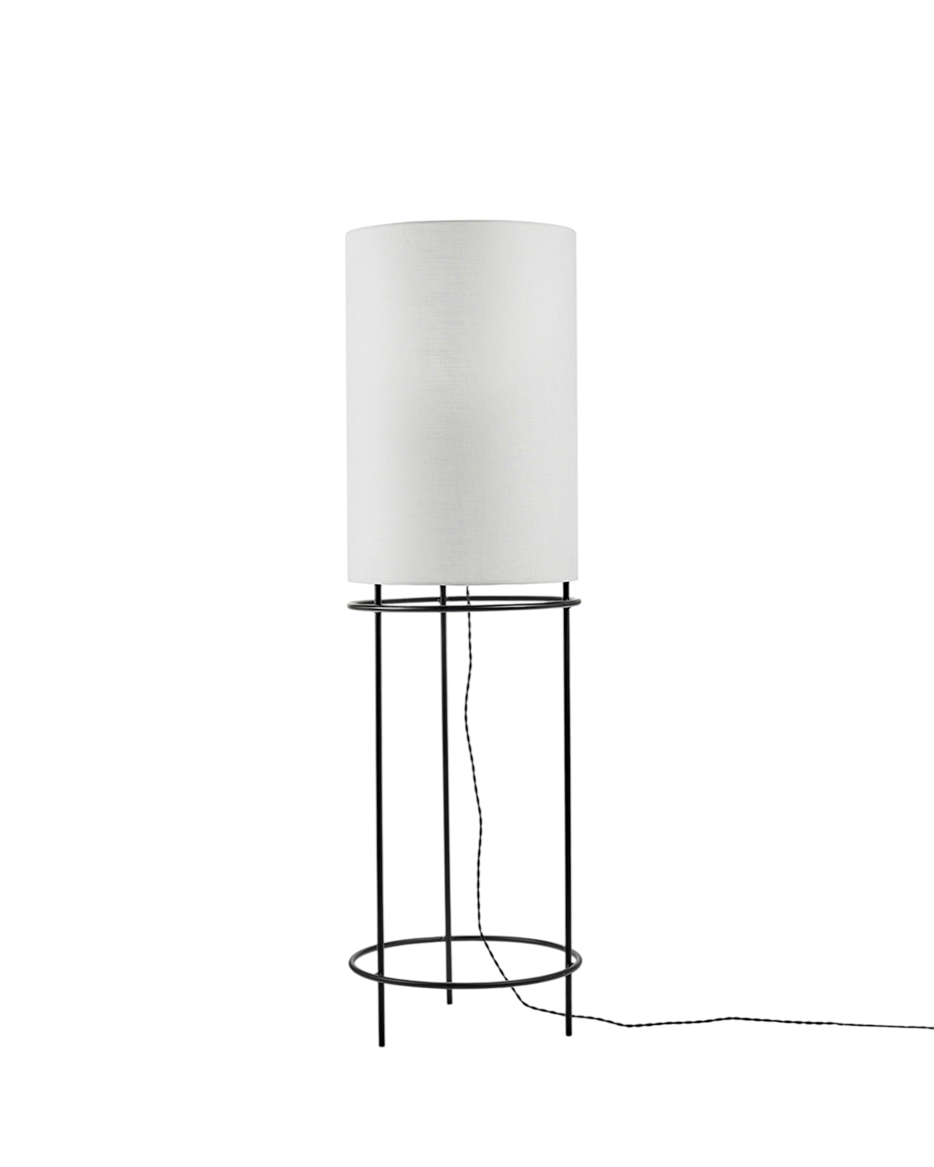 Floor Lamp Cylinder 04 Black – White