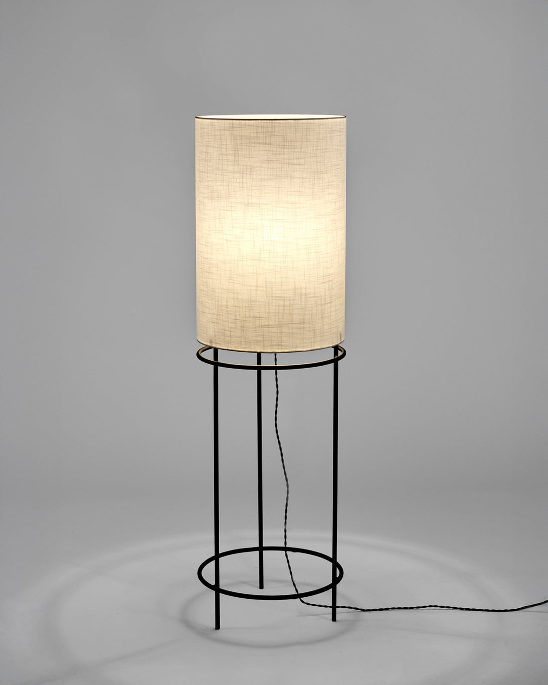 Floor Lamp Cylinder 04 Black – White