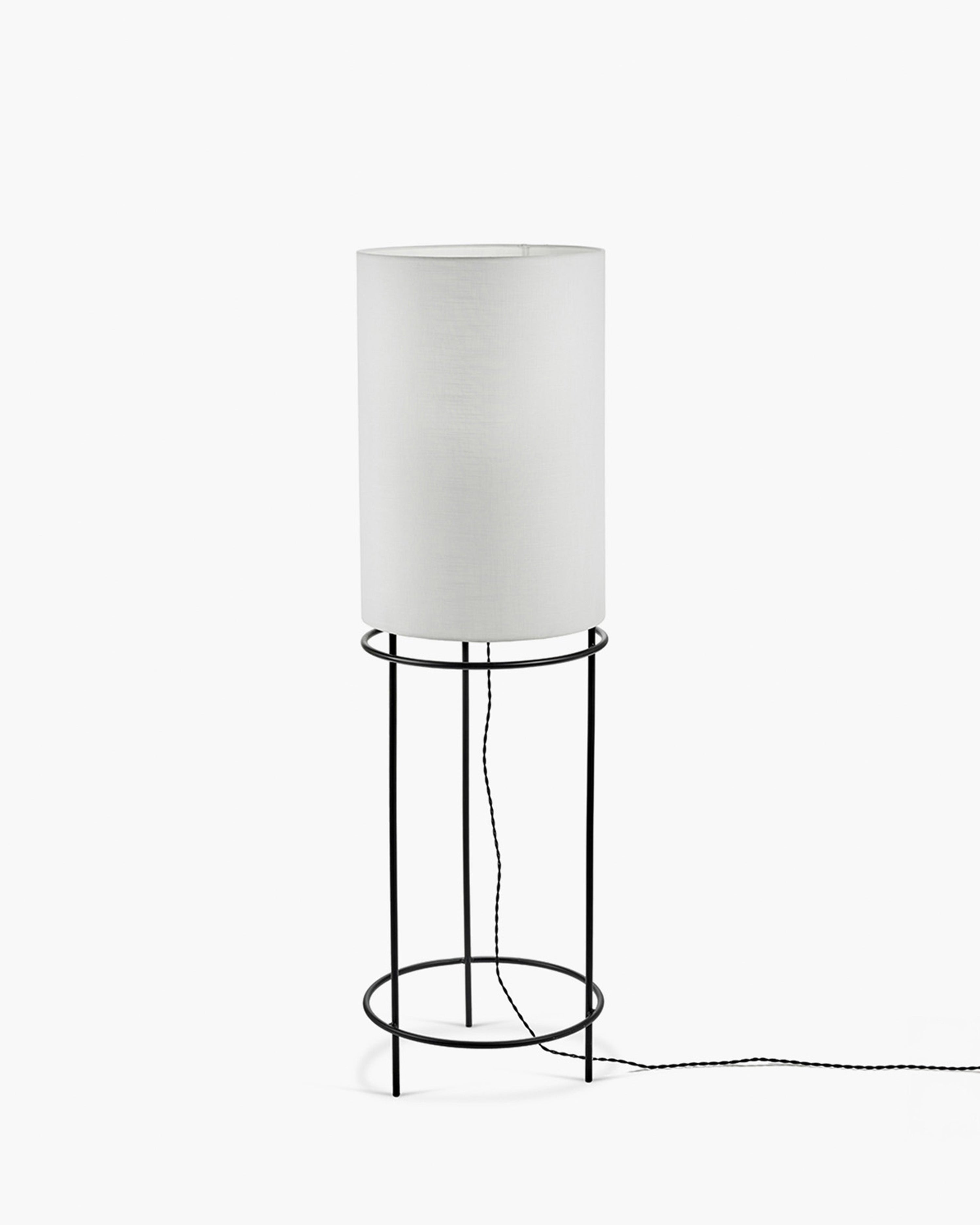 Floor Lamp Cylinder 04 Black – White