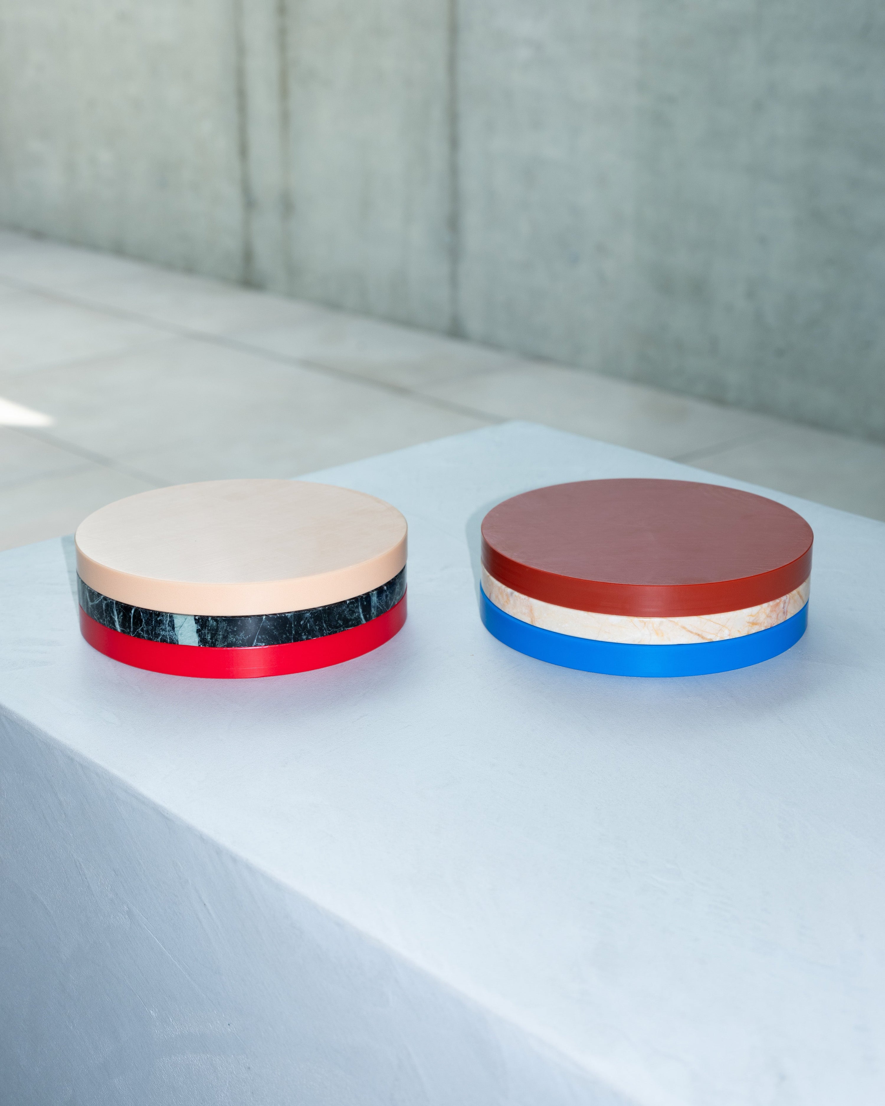 Three Circles Rot Braun Rosa 