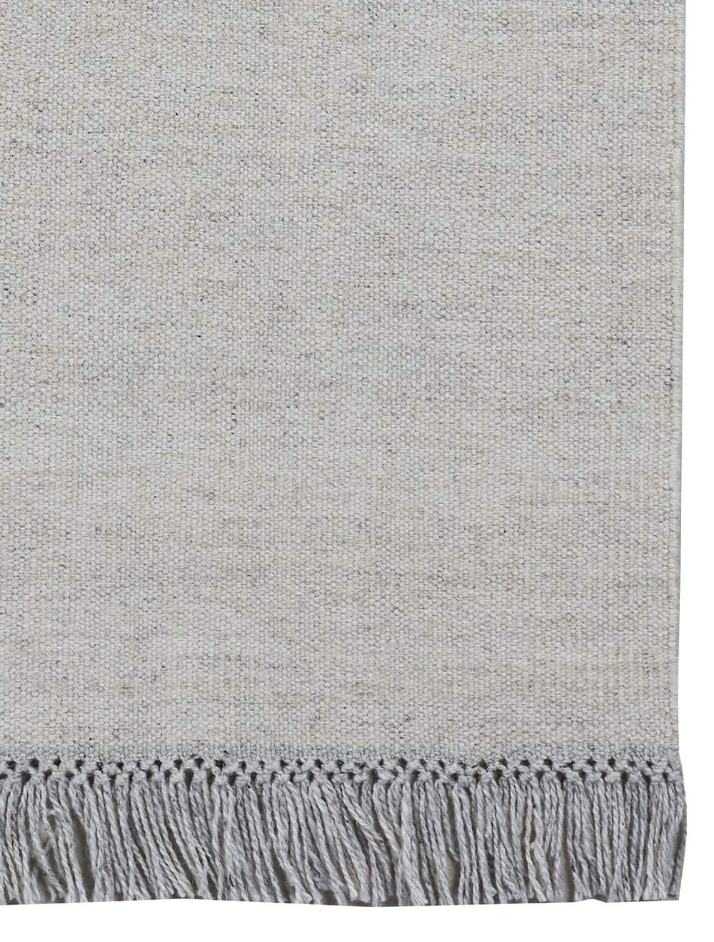 Chalk with fringes - Escape Kelim Rug