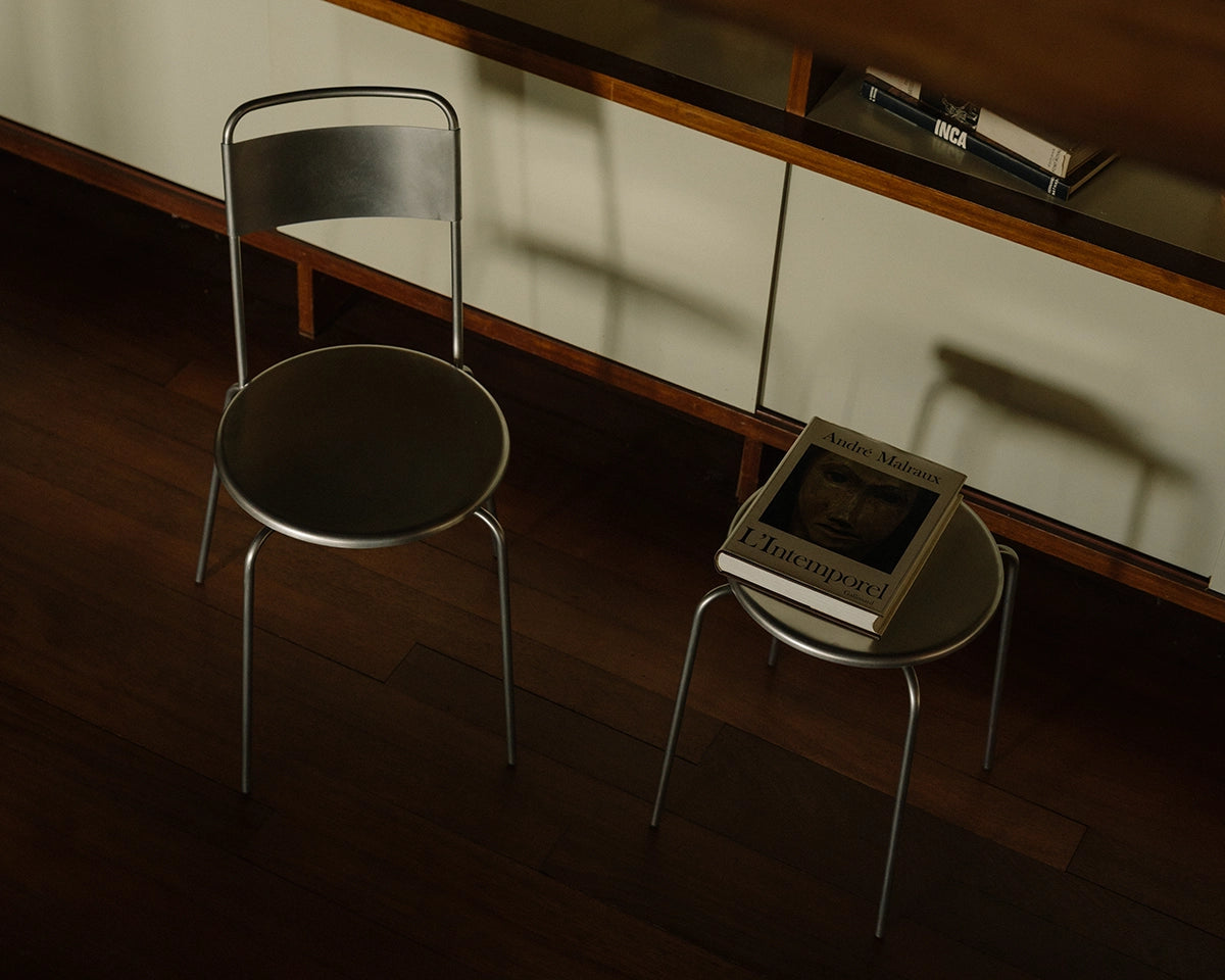 Petit Rond Stool – Stainless Steel