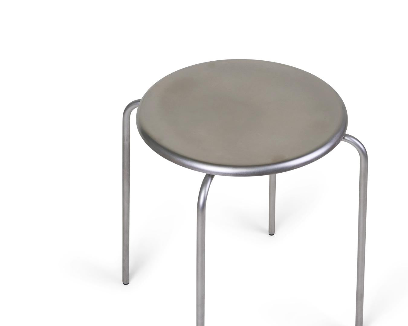 Petit Rond Stool – Stainless Steel