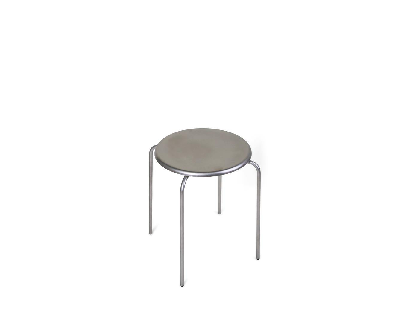 Petit Rond Stool – Stainless Steel