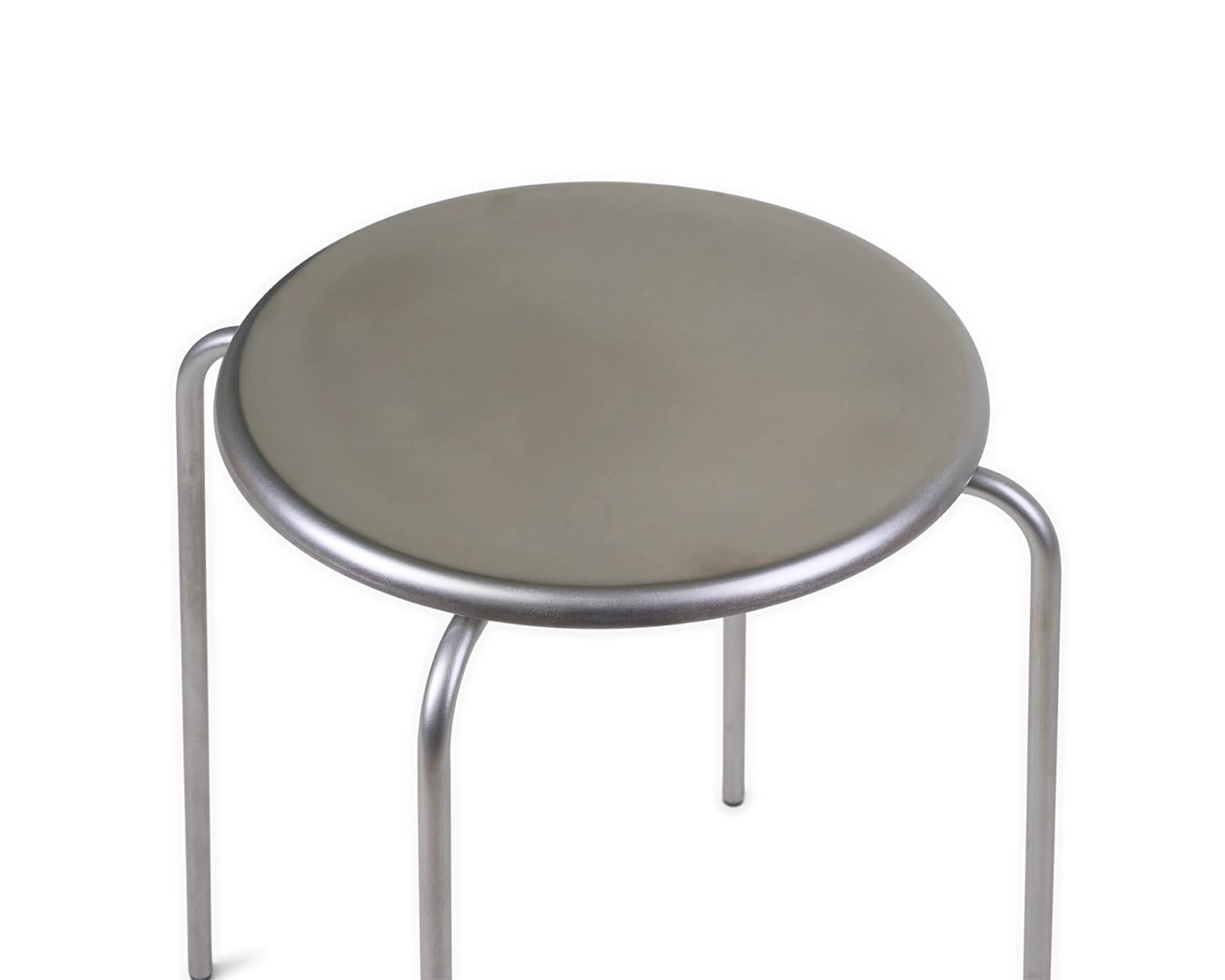 Petit Rond Stool – Stainless Steel