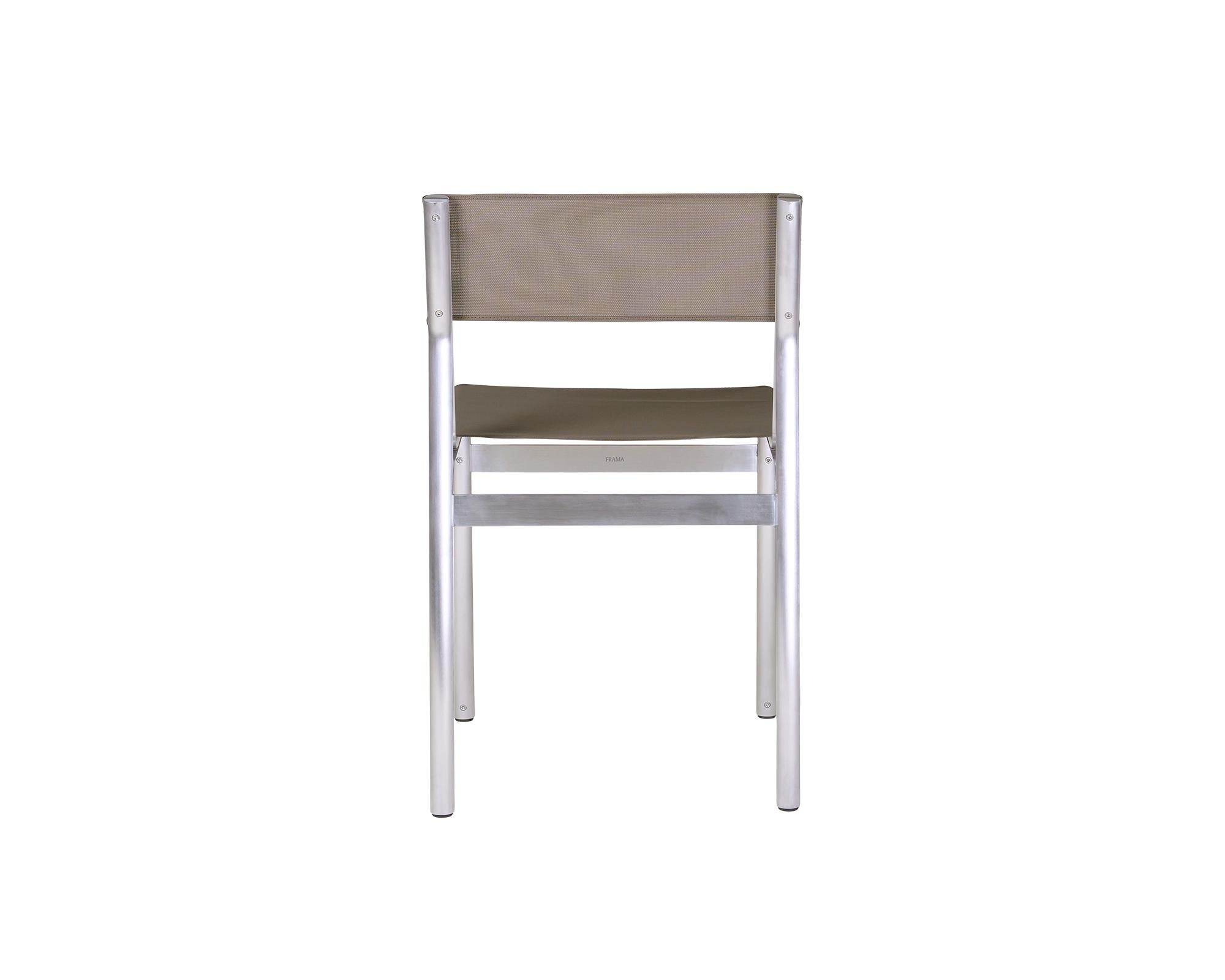Union Chair – Aluminum / Taupe Mesh