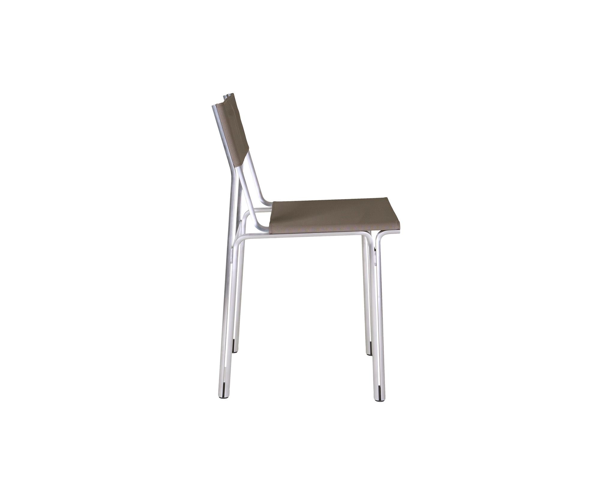 Union Chair – Aluminum / Taupe Mesh
