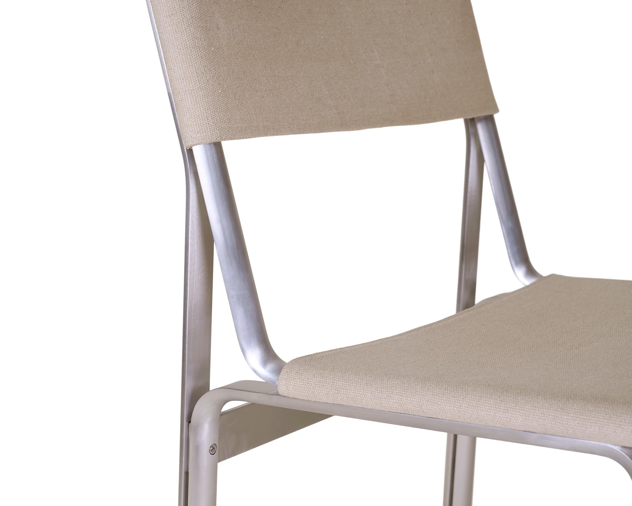 Union Chair – Aluminum / Sandstone Linen