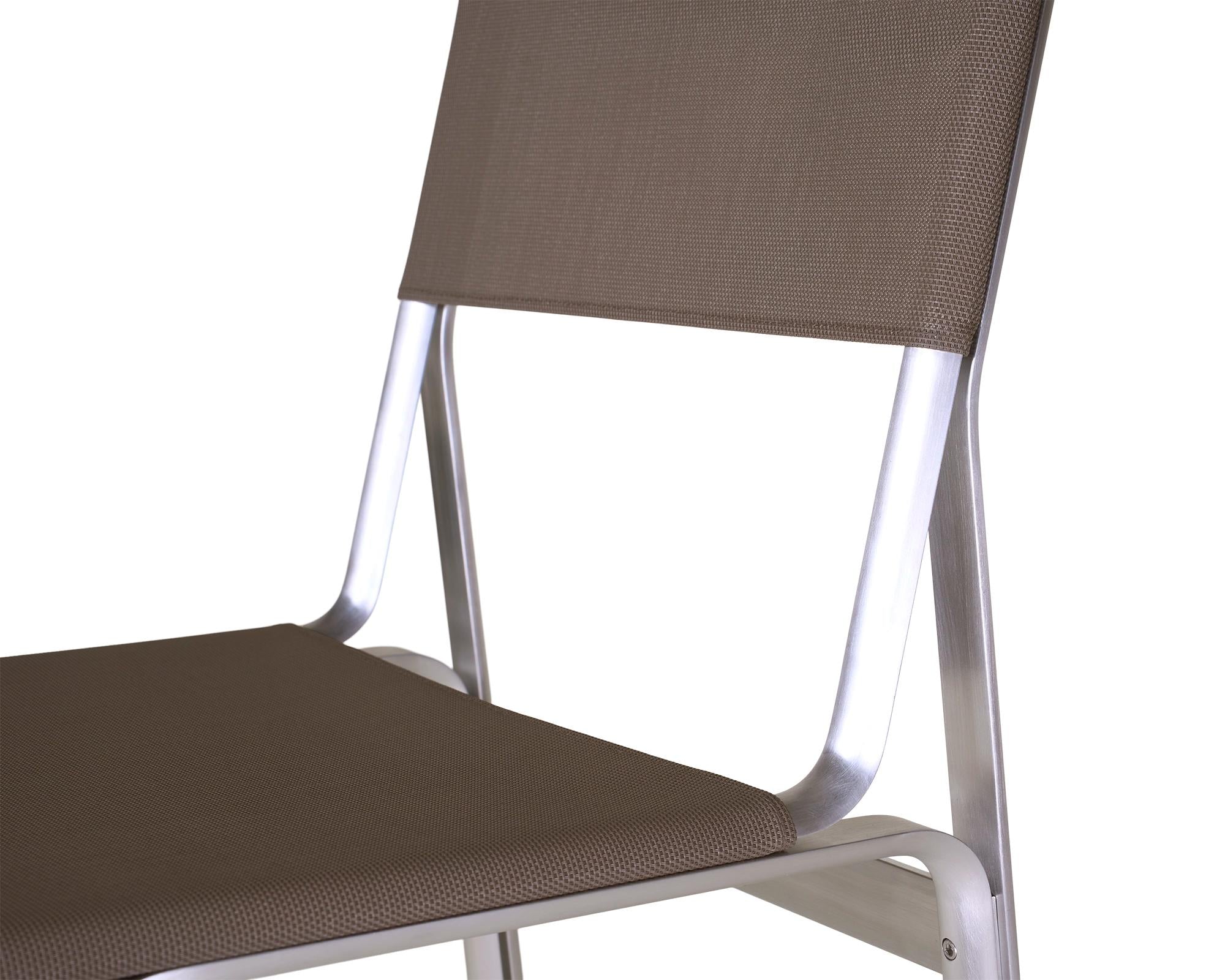 Union Chair – Aluminum / Taupe Mesh