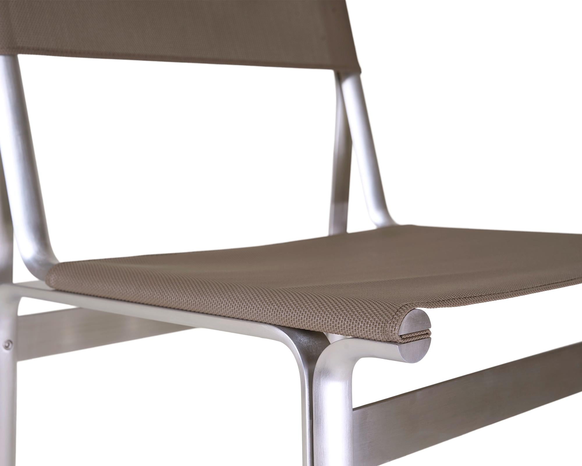 Union Chair – Aluminum / Taupe Mesh