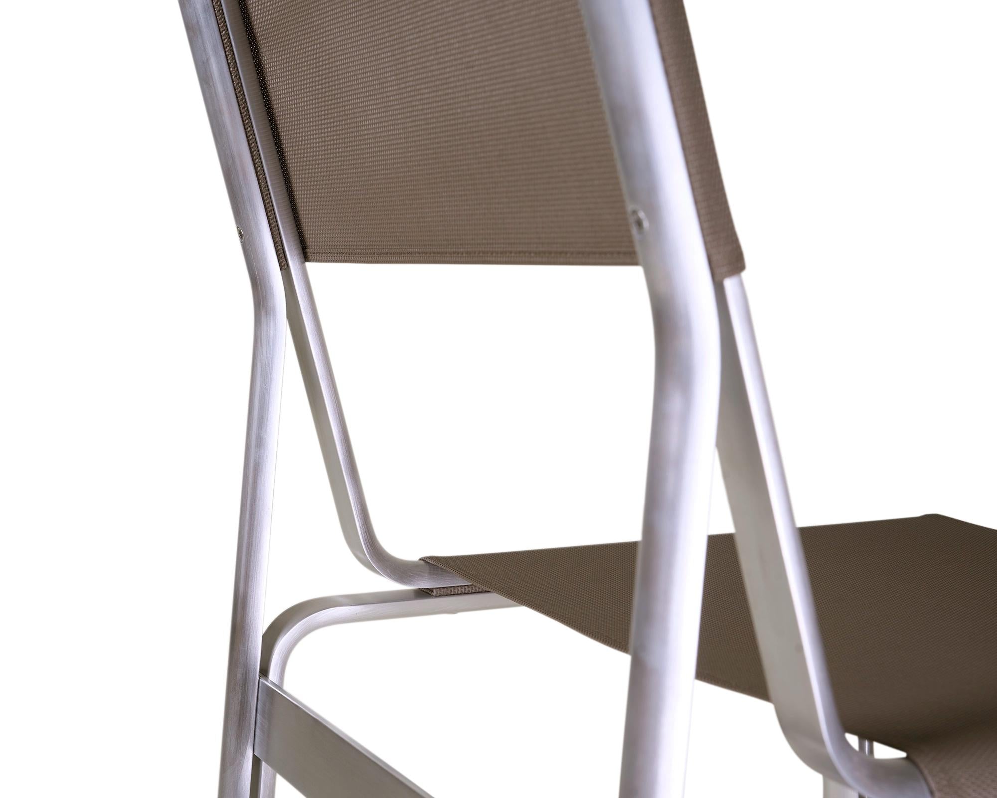 Union Chair – Aluminum / Taupe Mesh