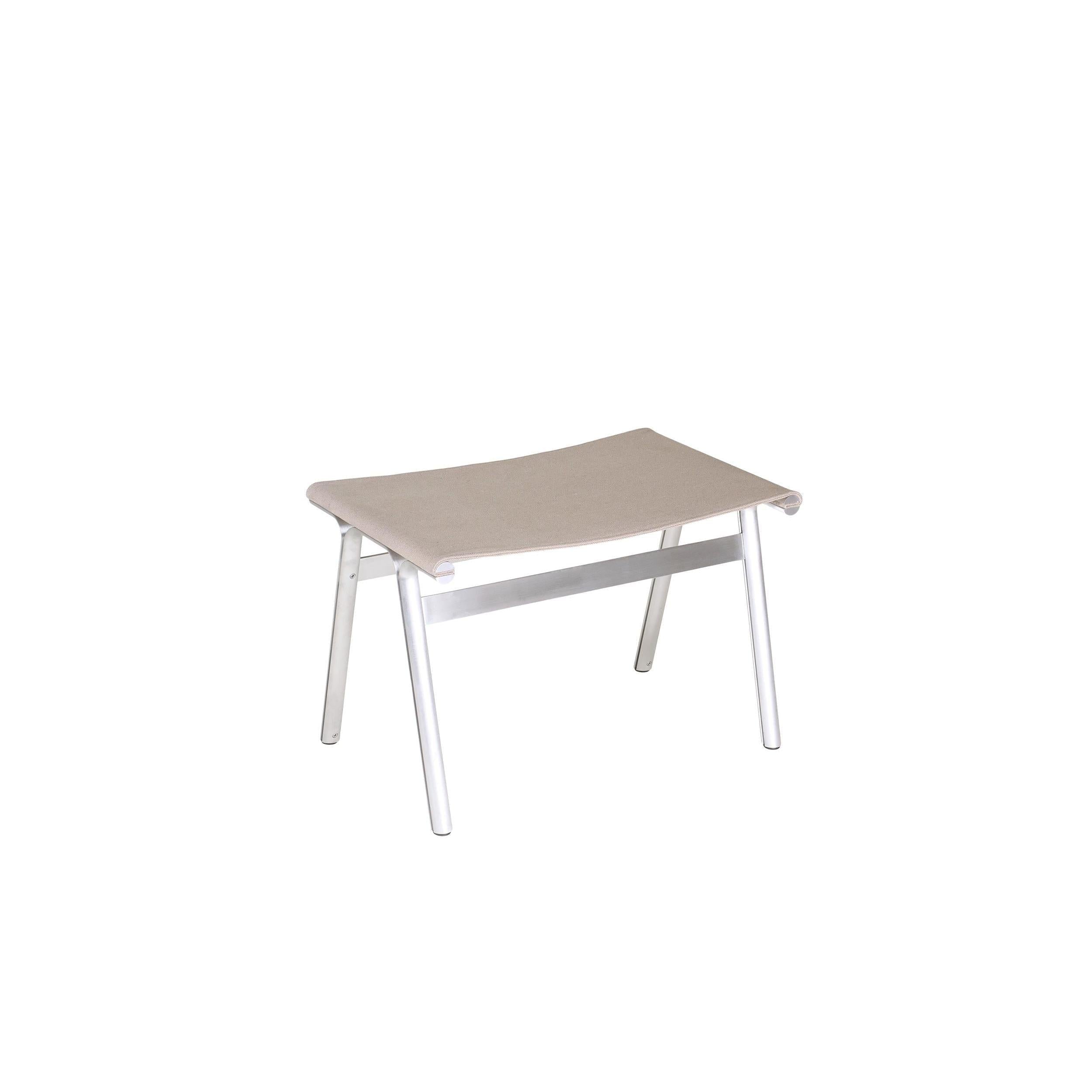 Union Stool – Aluminum / Sandstone Linen