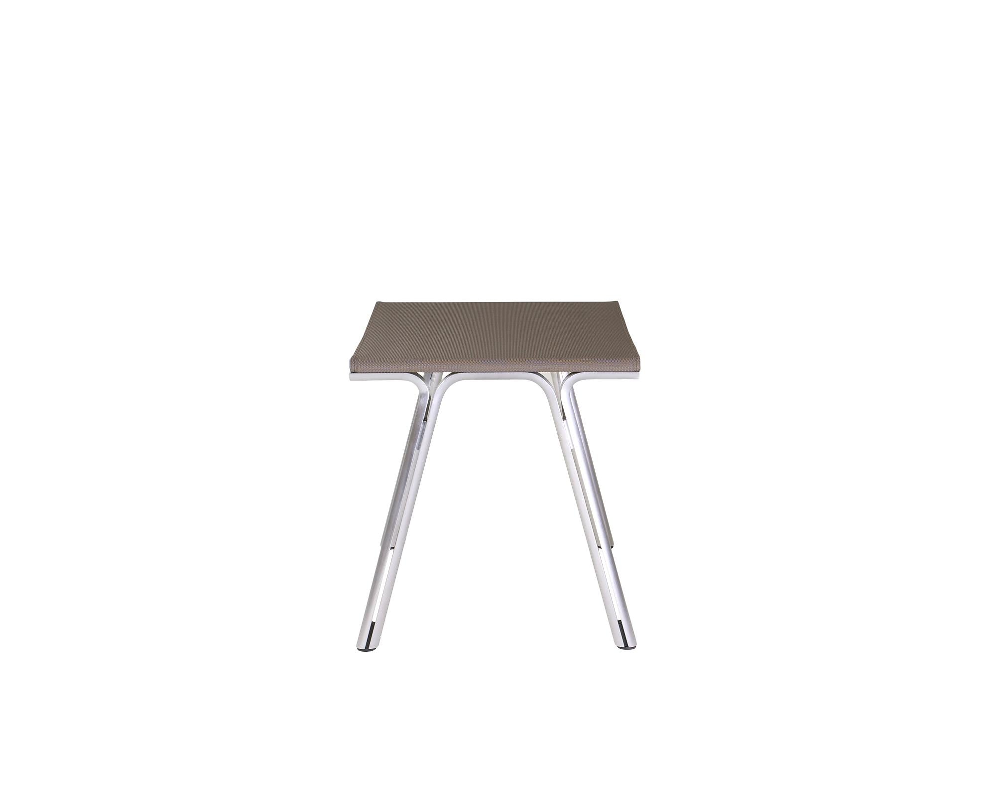 Union Stool – Aluminum / Taupe Mesh