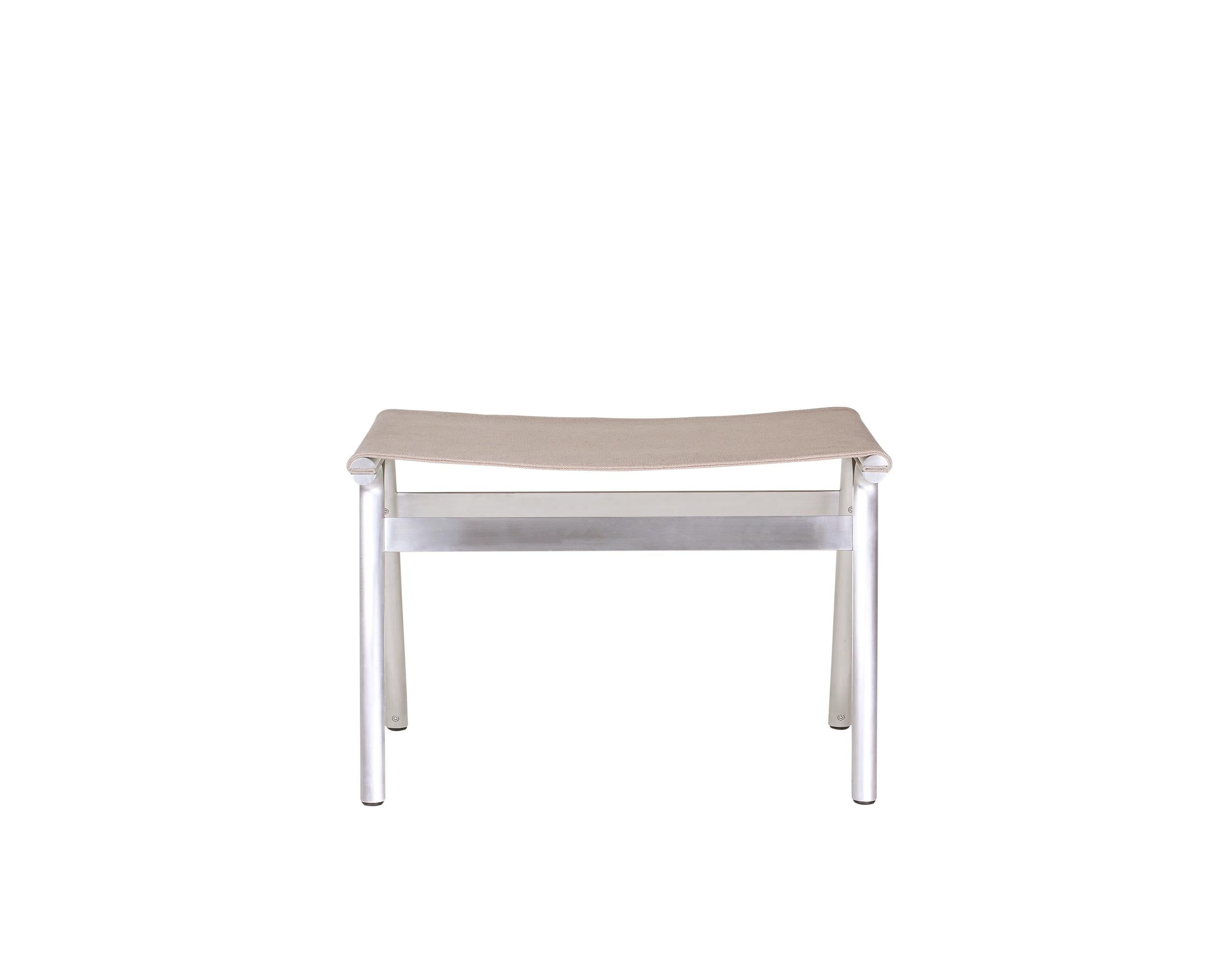 Union Stool – Aluminum / Sandstone Linen