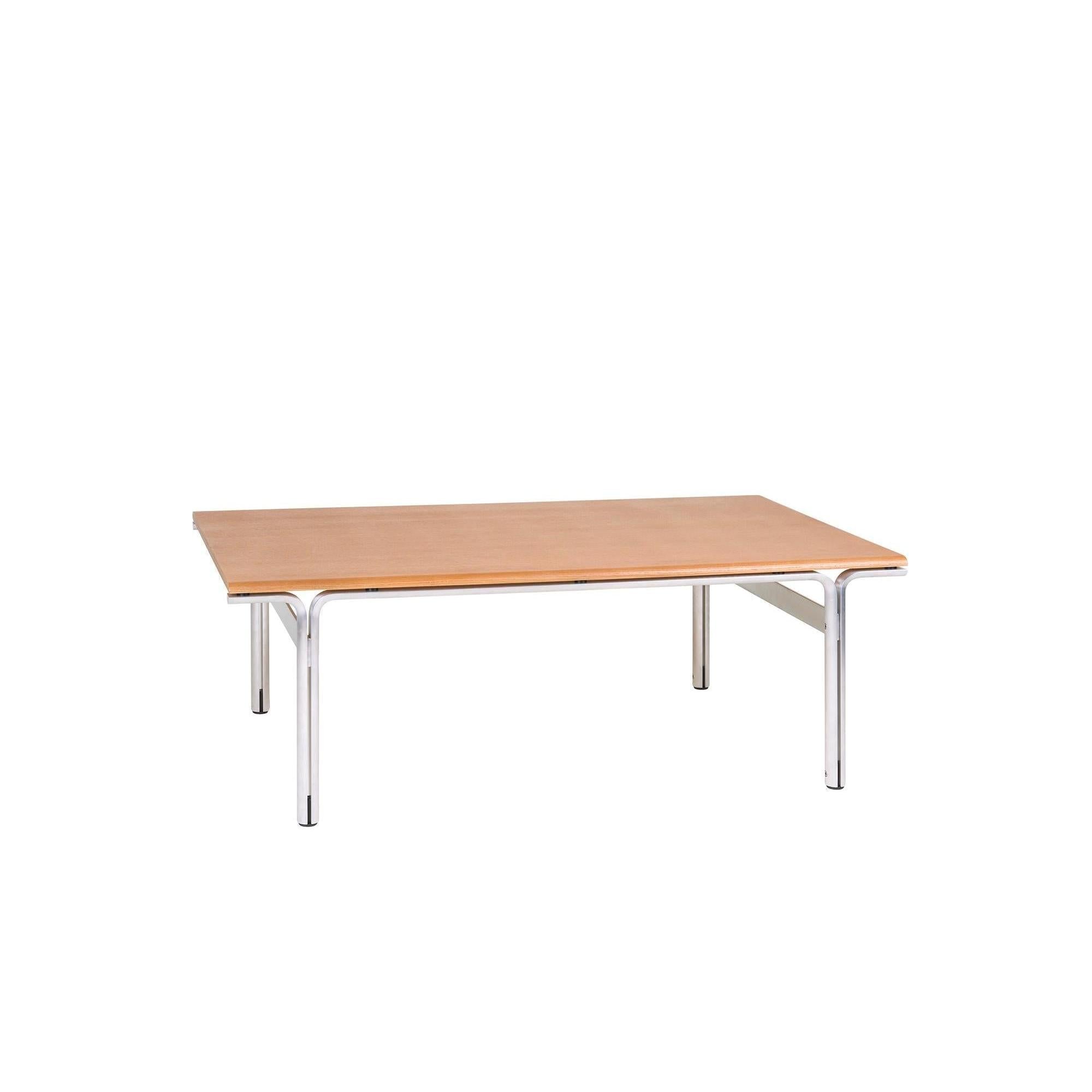 Union Coffee Table – Aluminum / Warm Brown Ash