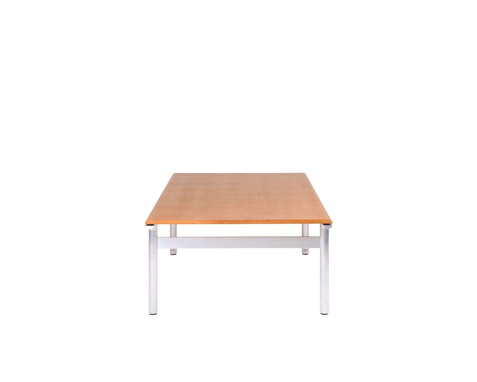 Union Coffee Table – Aluminum / Warm Brown Ash