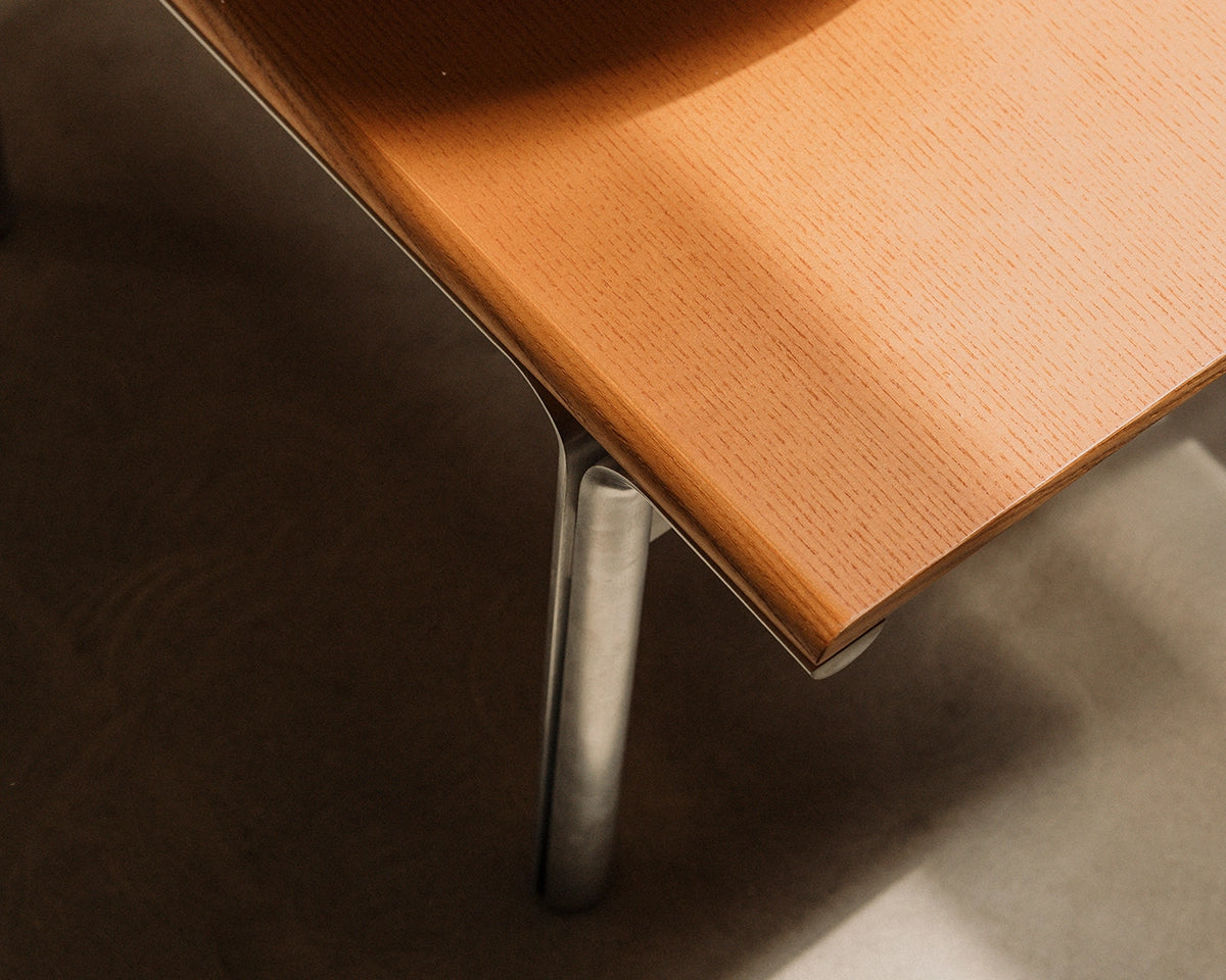 Union Coffee Table – Aluminum / Warm Brown Ash