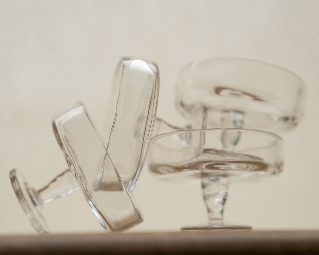 0405 Stem Glass Set of Two – Clear – Wide