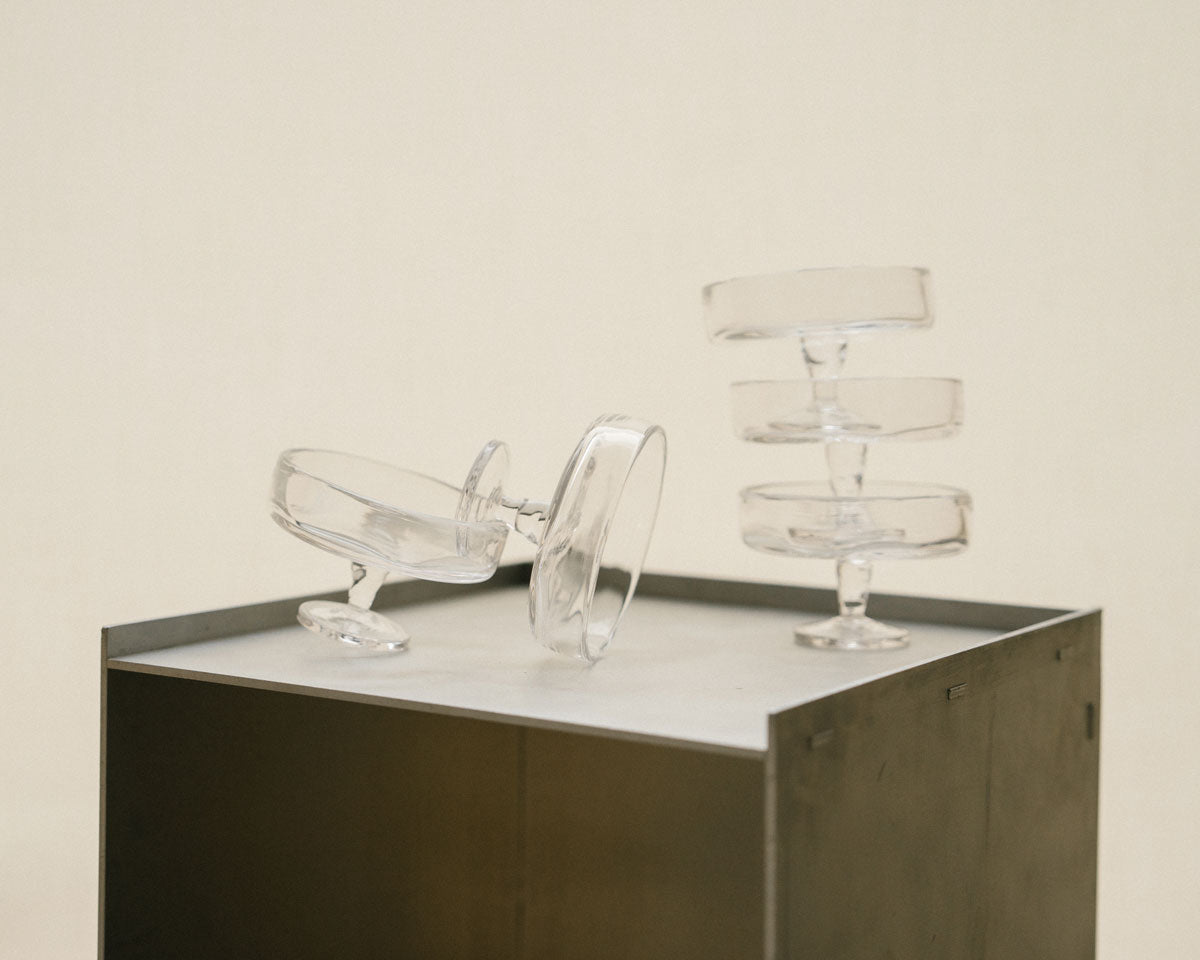 0405 Stem Glass Set of Four – Clear – Wide