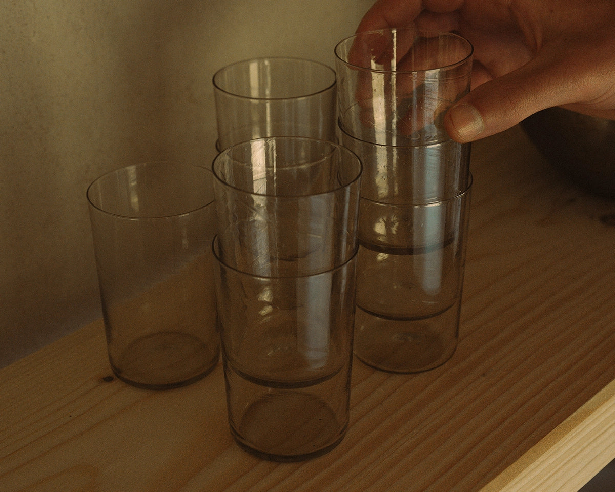 Isle Glass Set of Two – Light Smoke