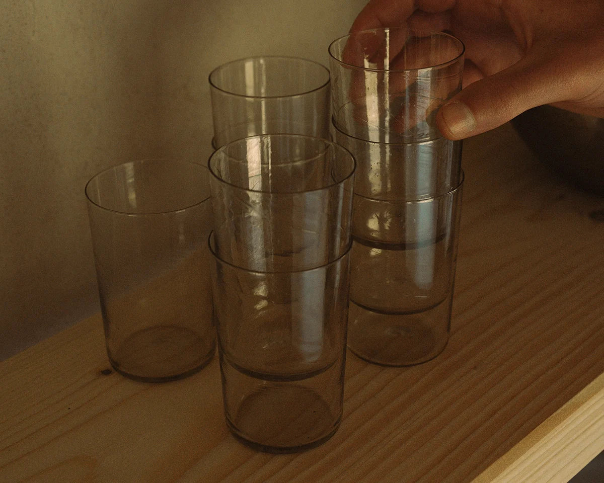 Isle Glass Set of Two – Light Smoke