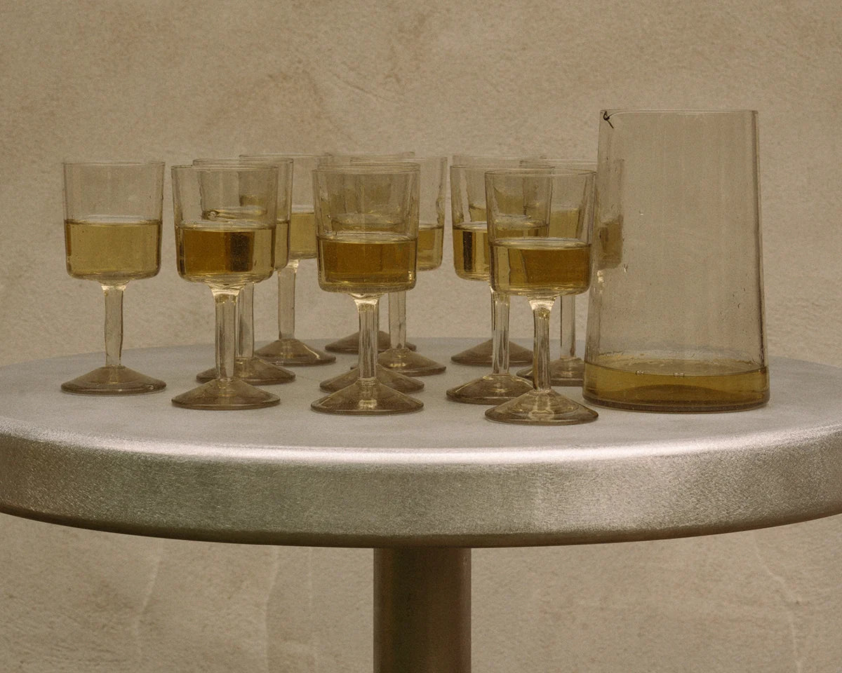 Isle Stem Glass Set of Two – Light Smoke
