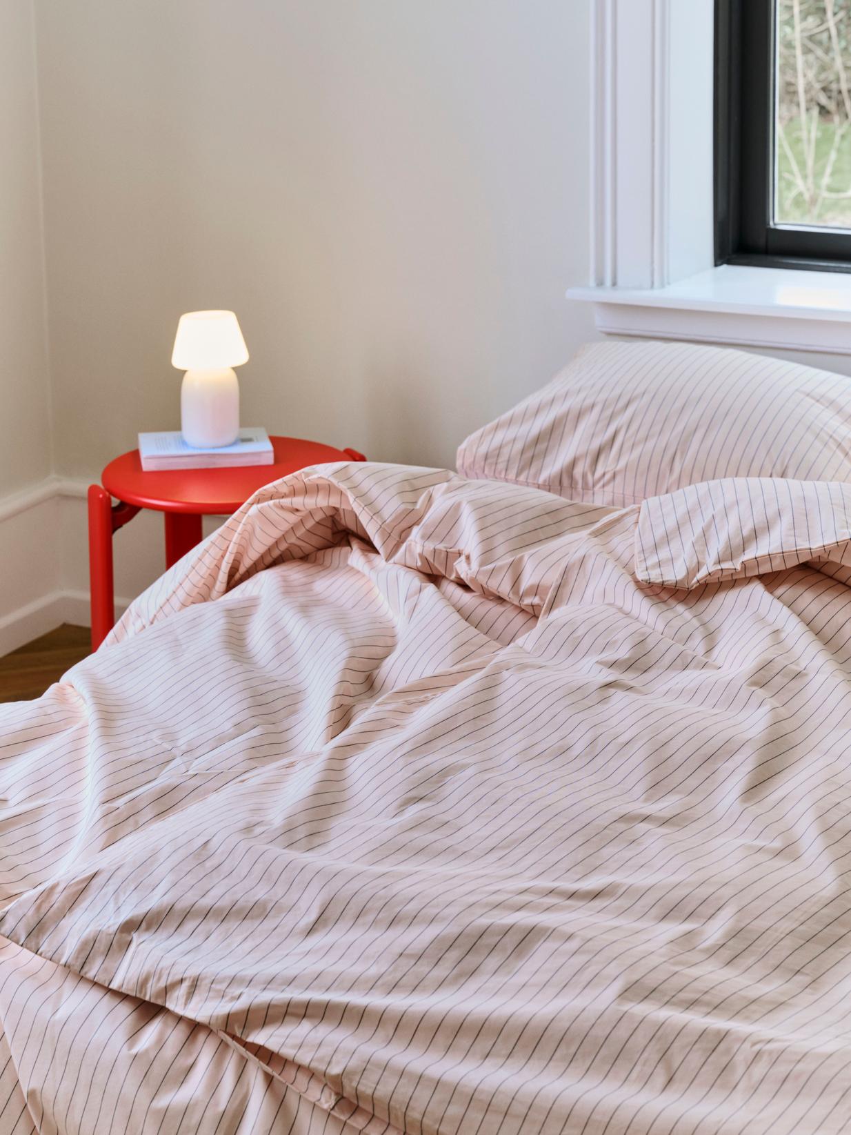 Fineline Pillow Case - Soft Pink