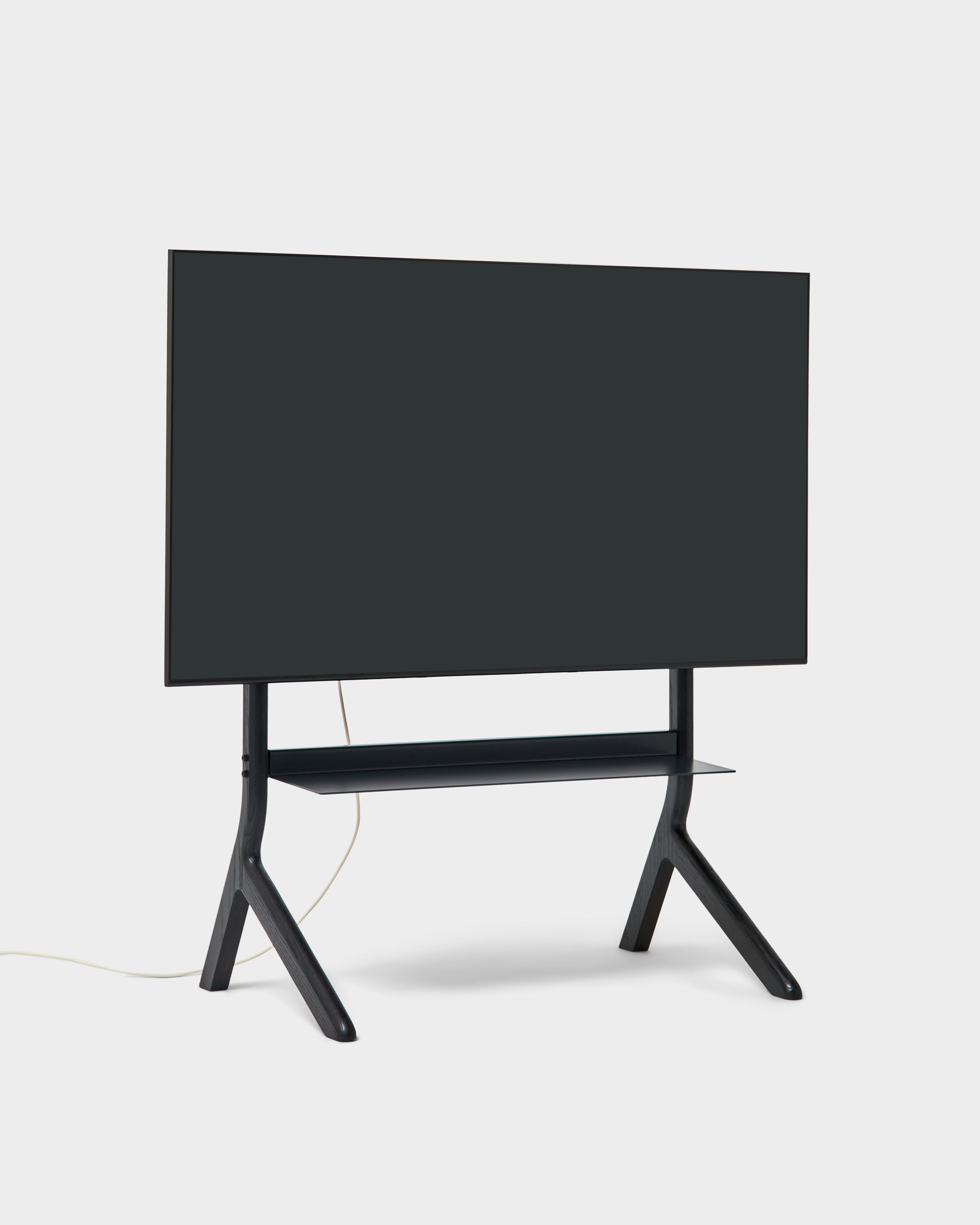 Hopper TV Stand - Black Oak