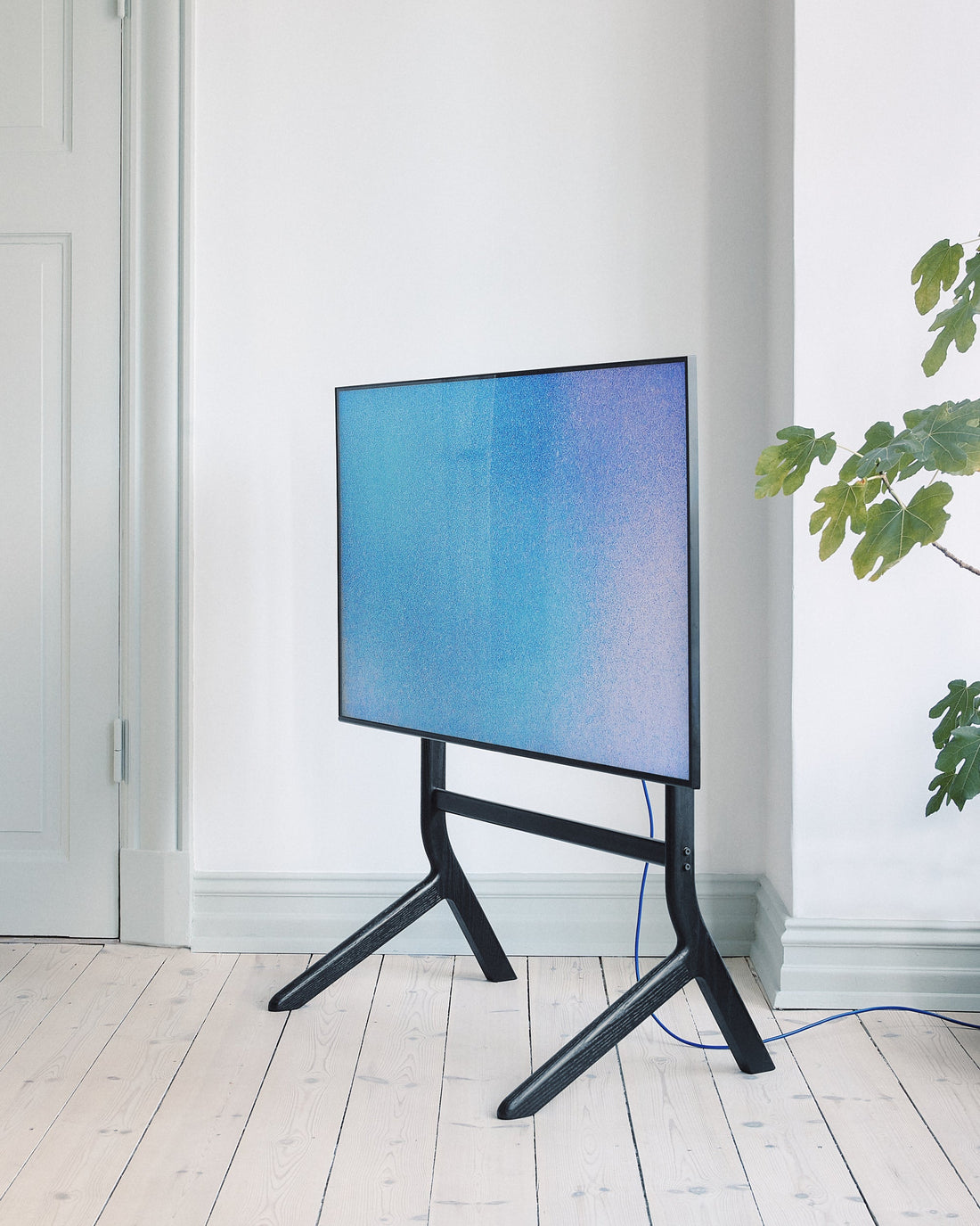 Hopper TV Stand - Black Oak