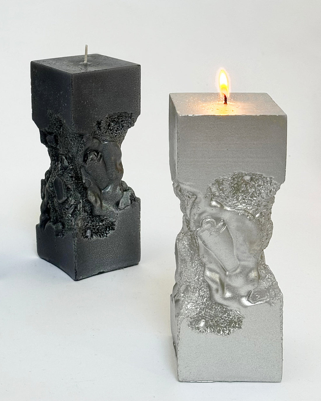 Metallic Excavation Block Kerze