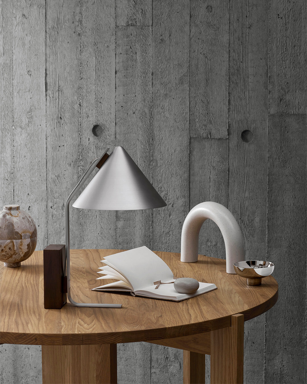 Cone Table Lamp Brushed