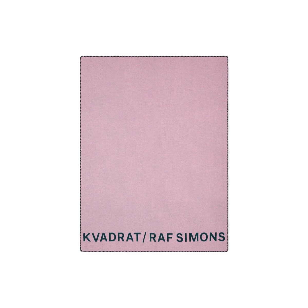 Double Face Wool Throw with Logo - Pink/Dark Green - Decken - Kvadrat/Raf Simons