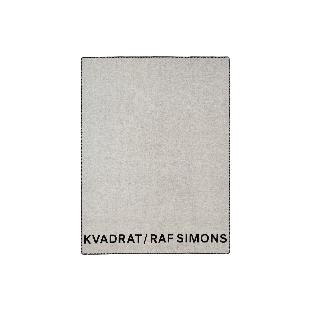 Double Face Wool Throw with Logo - Off White/Black - Decken - Kvadrat/Raf Simons