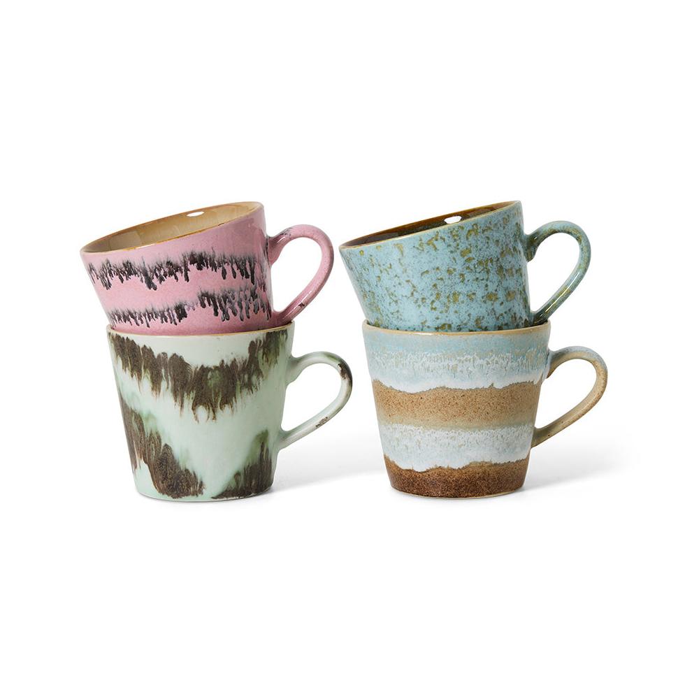 70s Ceramics – Cappuccino Mugs, Dada (set of 4)