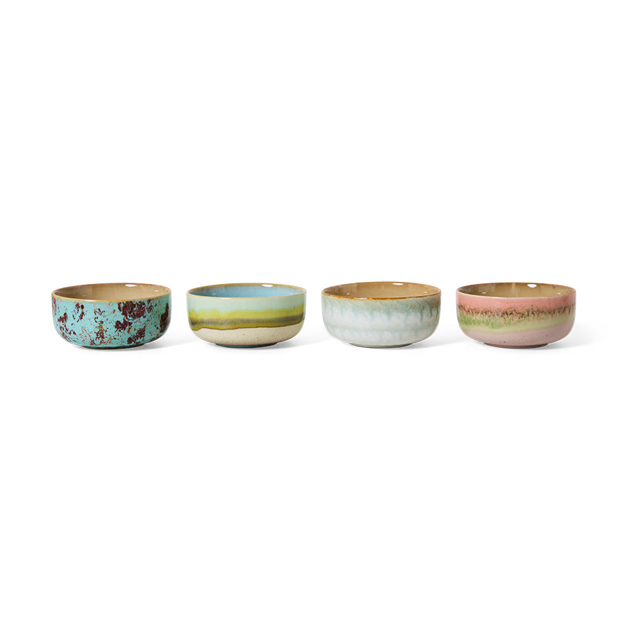 70s Ceramics – Dessertschalen, Impression (4-Set)