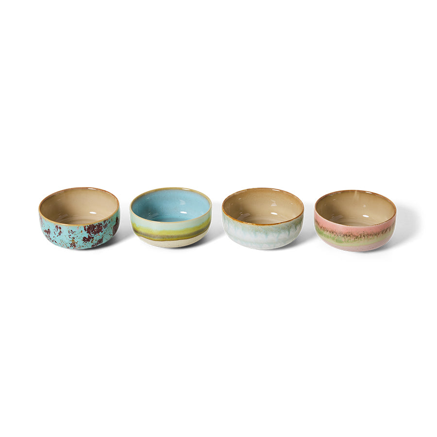 70s Ceramics – Dessertschalen, Impression (4-Set)