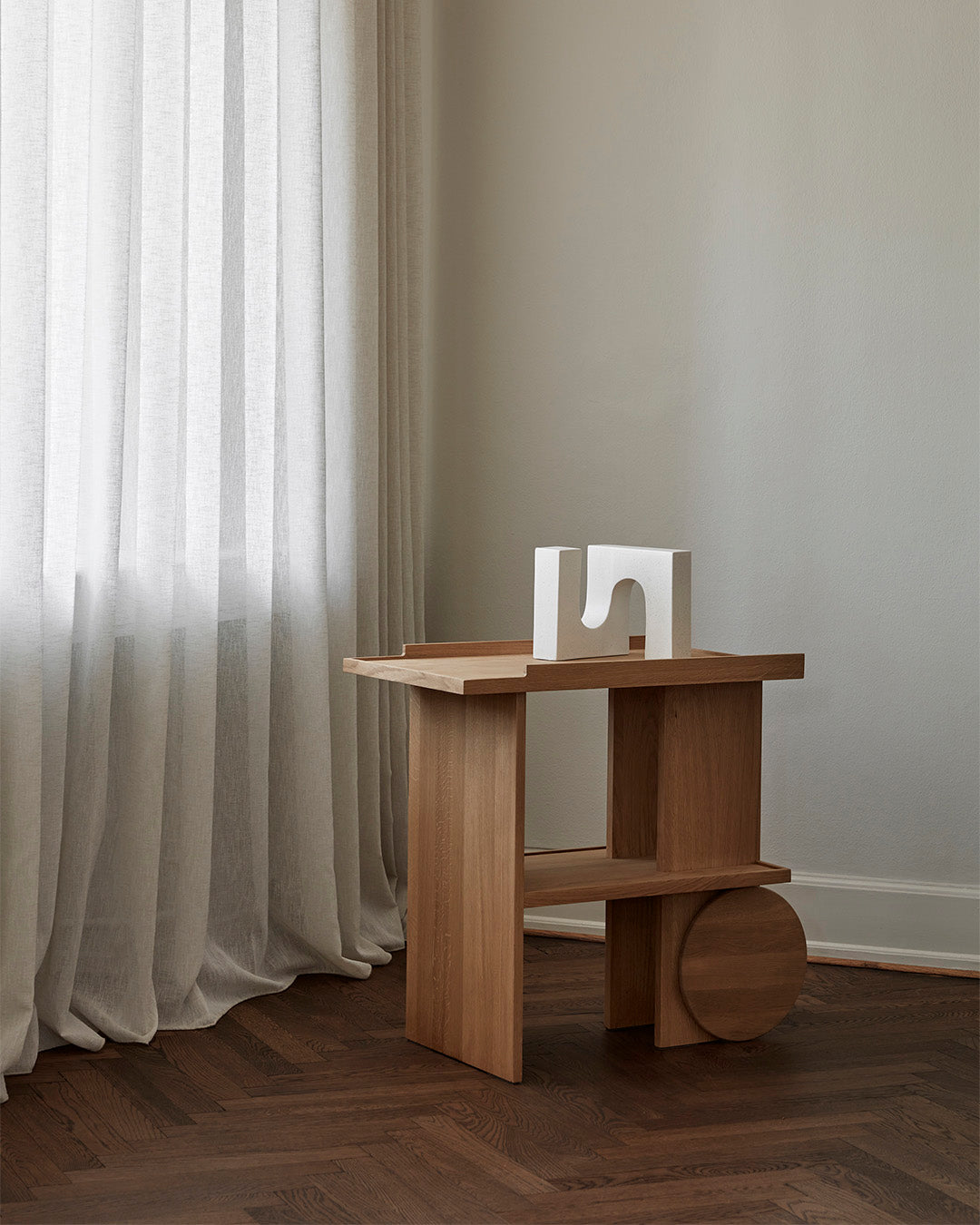 Axis Side Table – Warm Oak