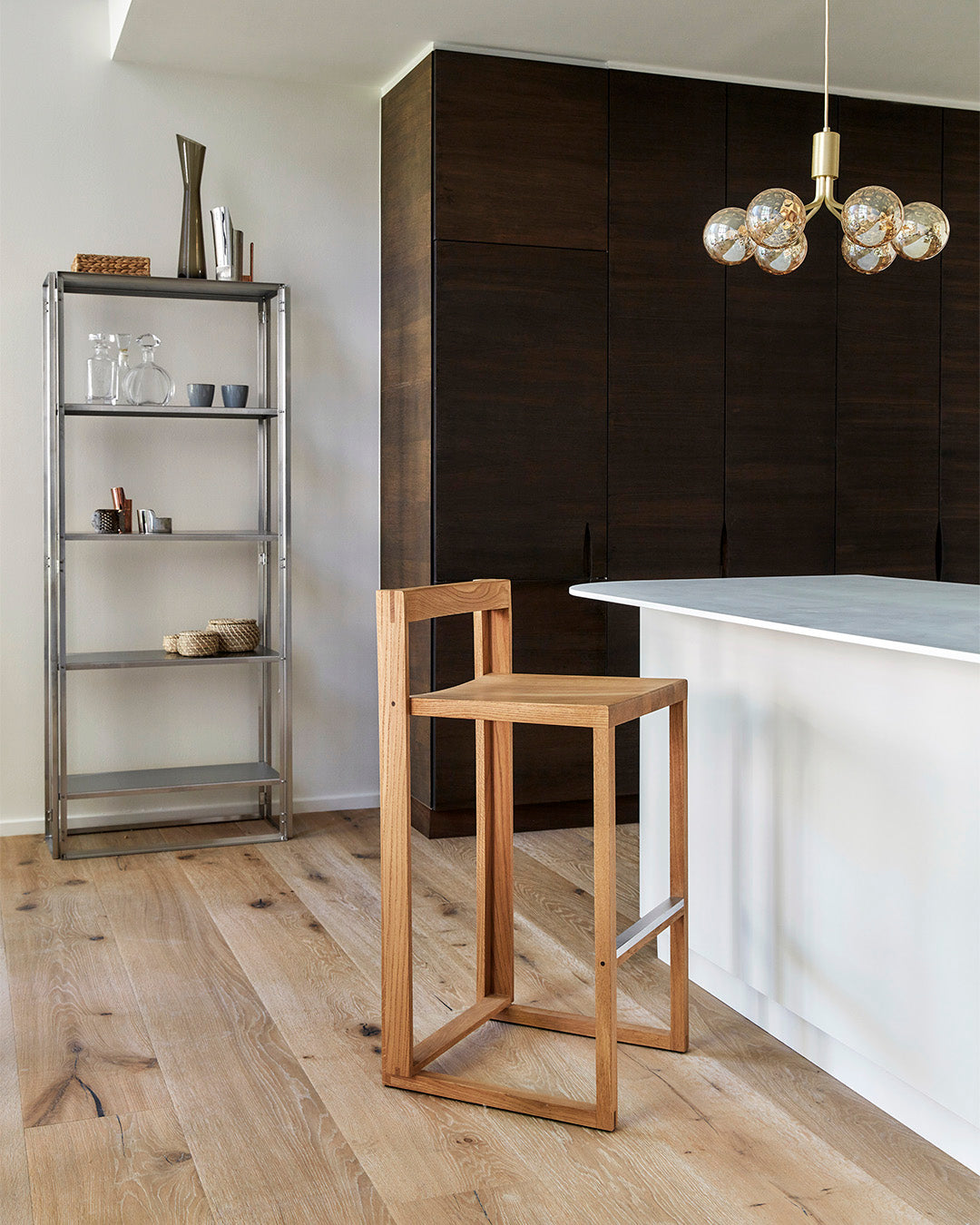 Foldable Floor Shelf Brushed