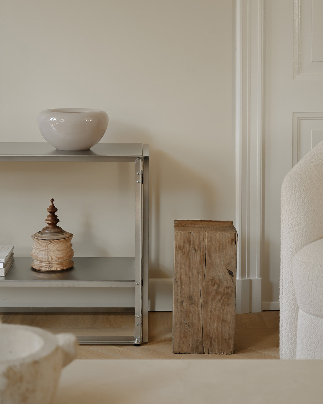 Foldable Console Table Brushed