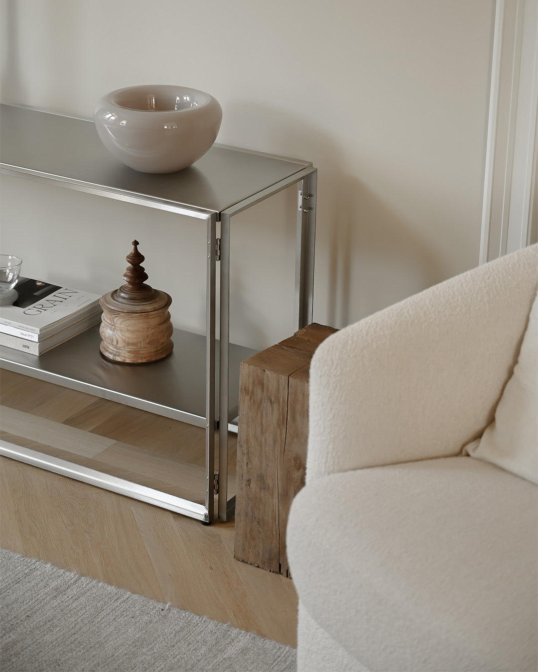 Foldable Console Table Brushed