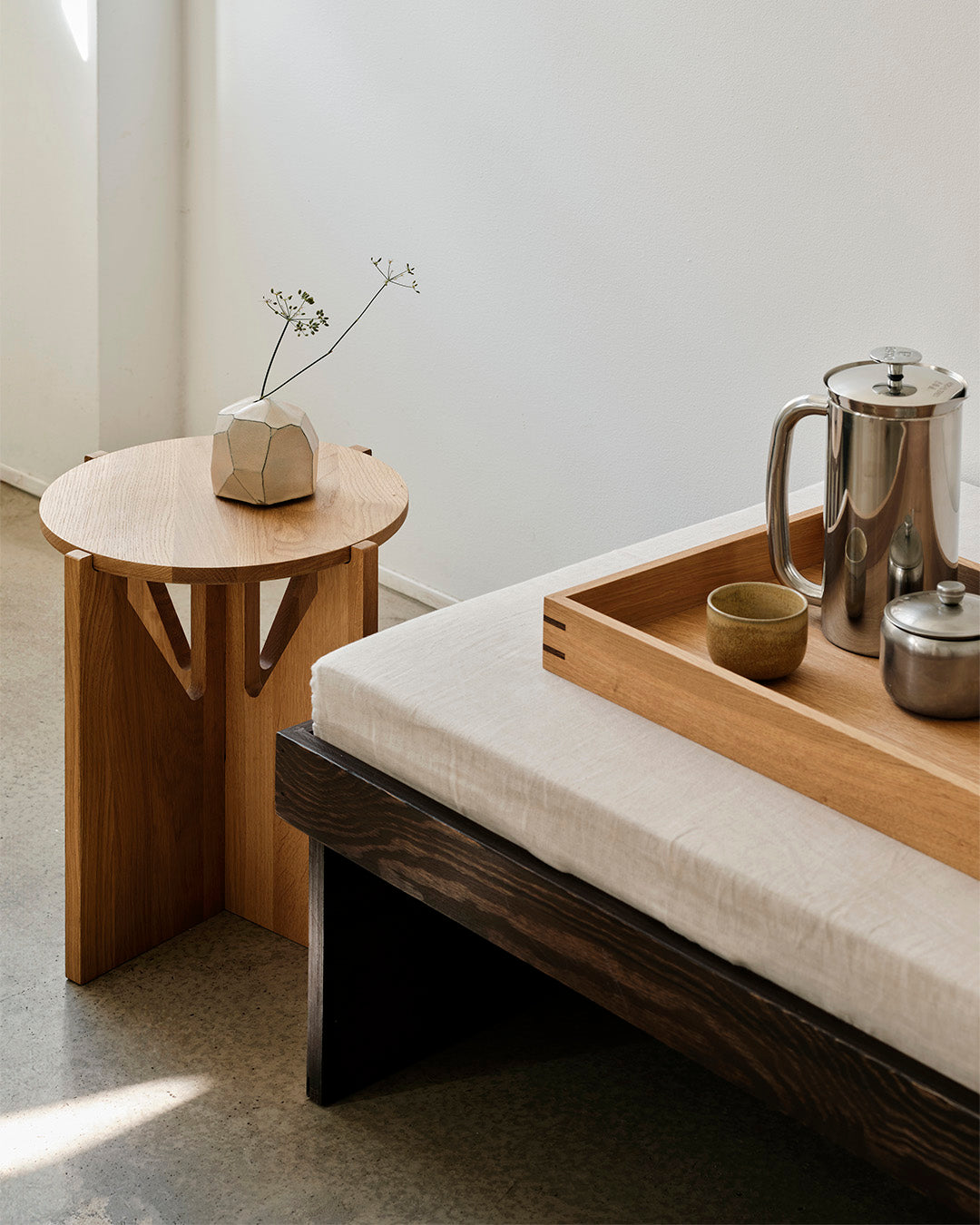 Simple Stool – Light Oak