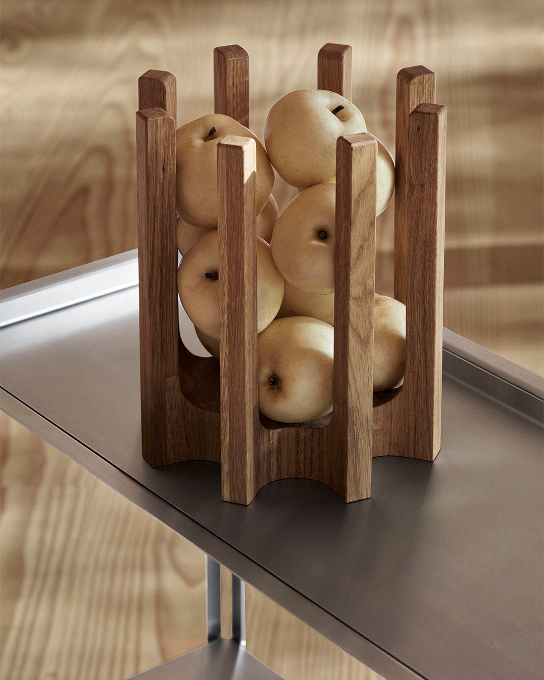 Column Bowl – Warm Oak