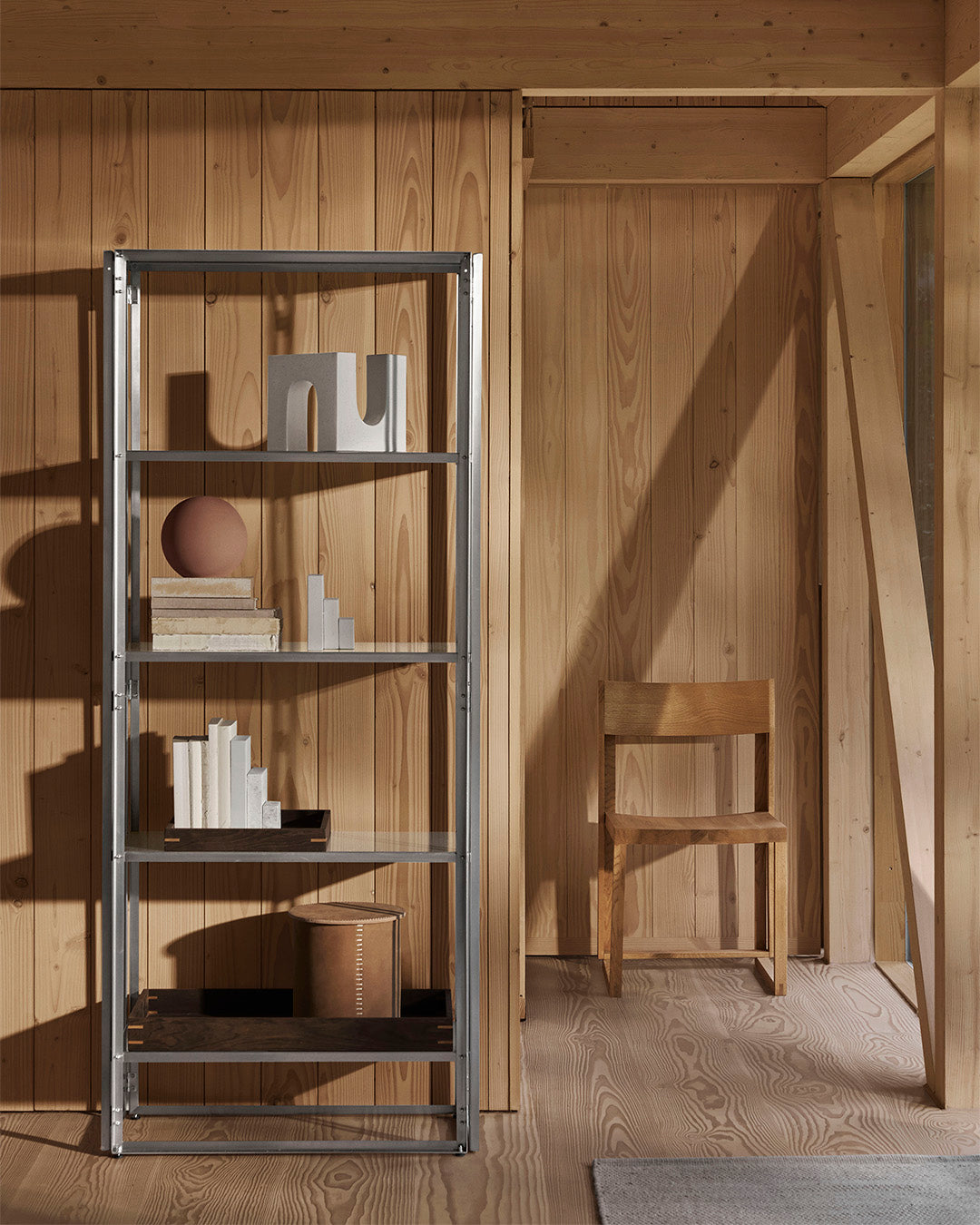 Foldable Floor Shelf Brushed