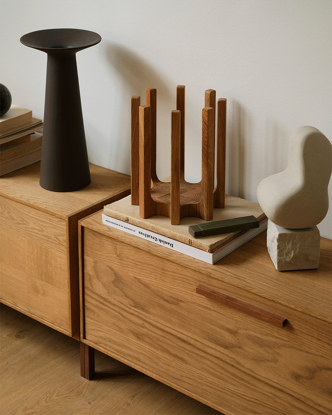 Column Bowl – Warm Oak